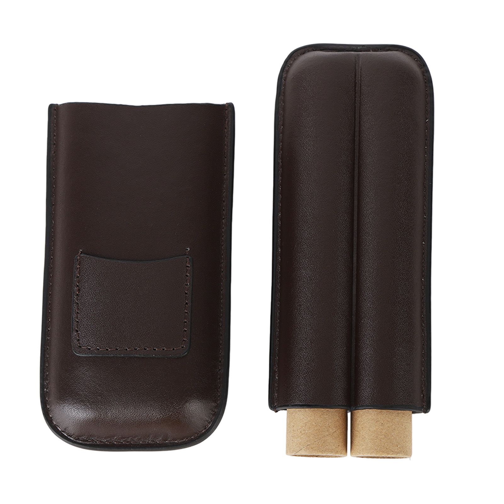 2 Finger Travel Cigar Holder Wearproof Portable Fashion Ventilate Leather view 10