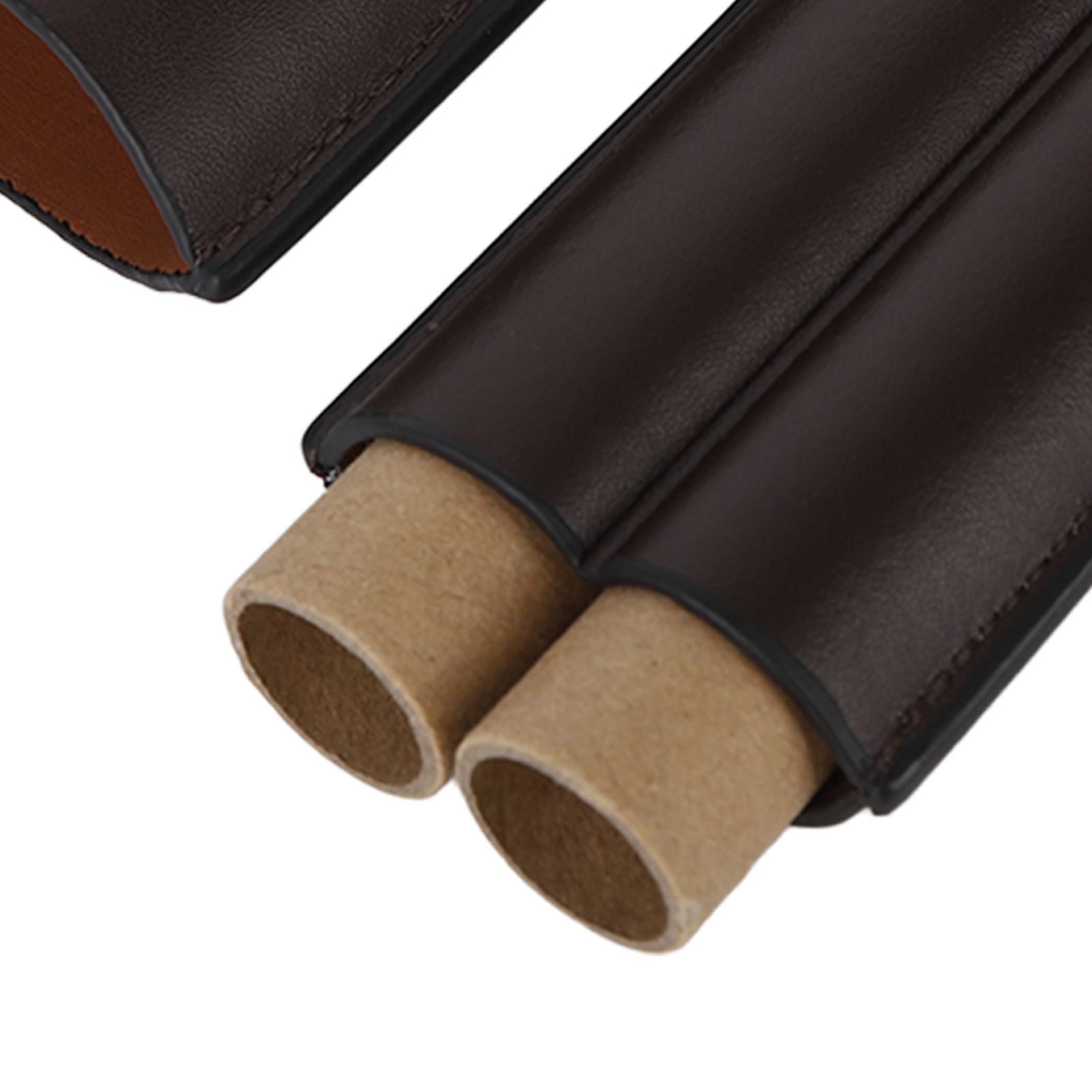 2 Finger Travel Cigar Holder Wearproof Portable Fashion Ventilate Leather view 13