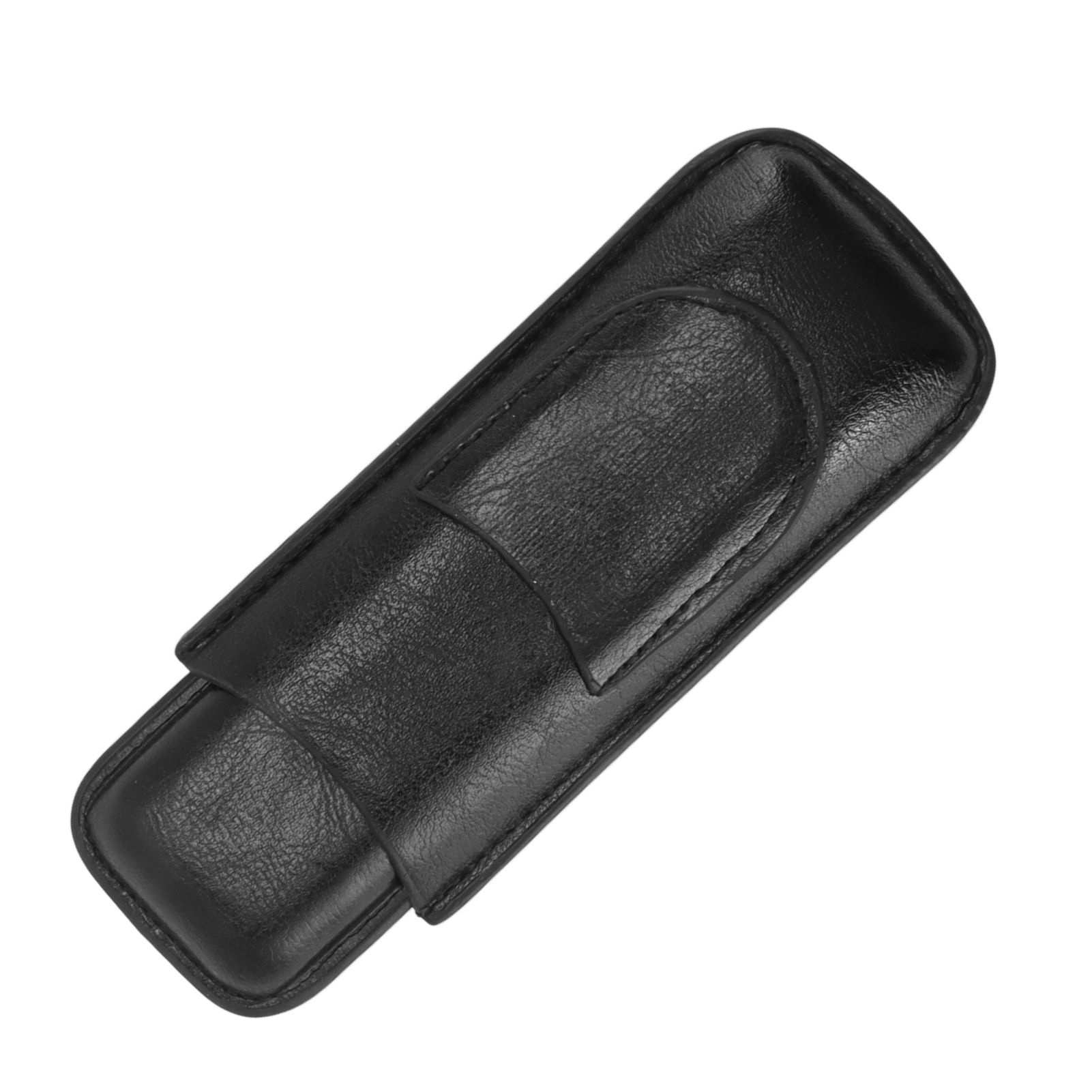 2 Finger Cigar Holder Elegant No Fading 2 Finger Leather Portable Cigar Case view 4