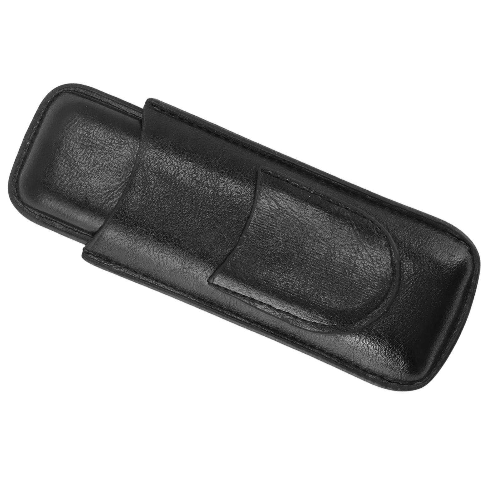 2 Finger Cigar Holder Elegant No Fading 2 Finger Leather Portable Cigar Case view 5