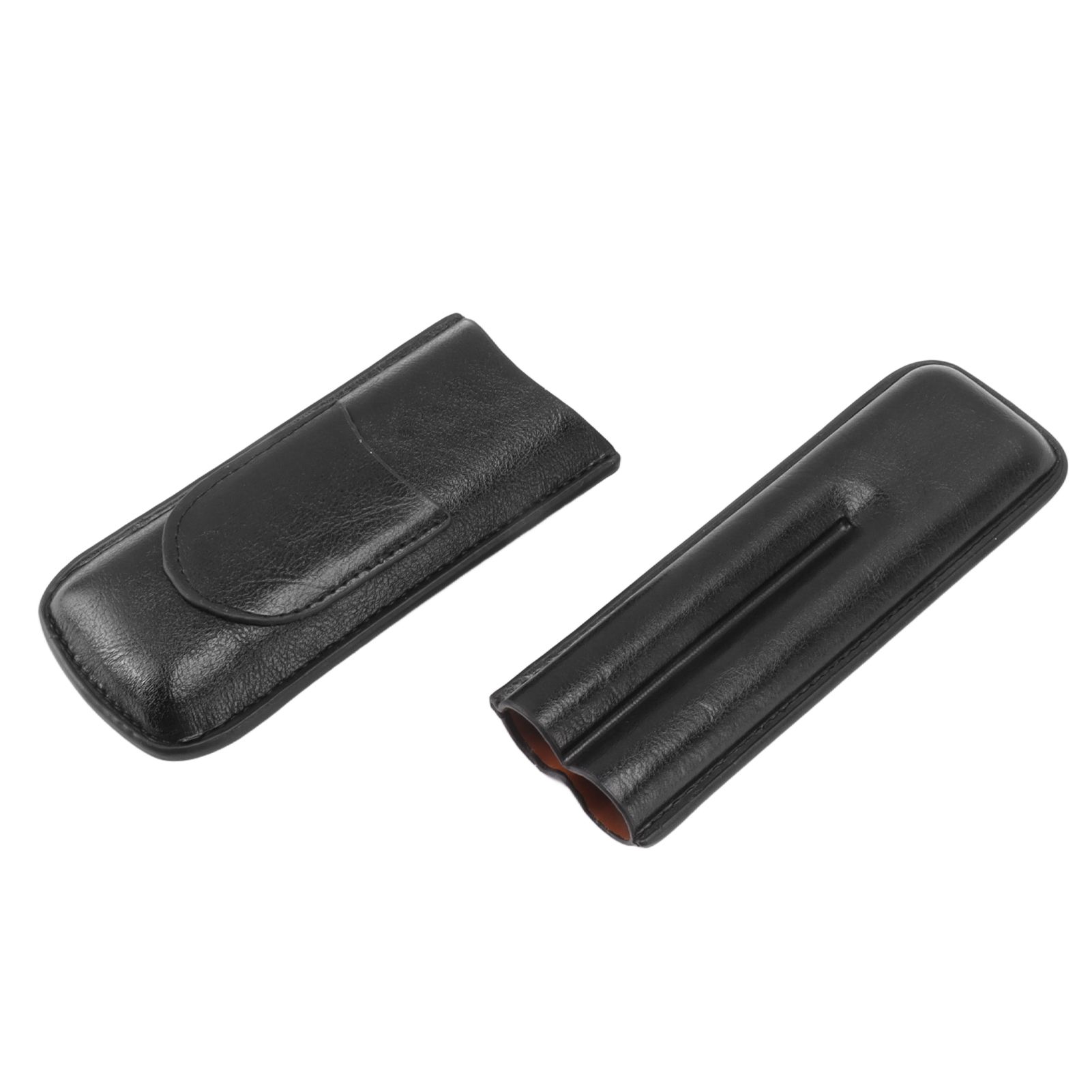 2 Finger Cigar Holder Elegant No Fading 2 Finger Leather Portable Cigar Case view 9