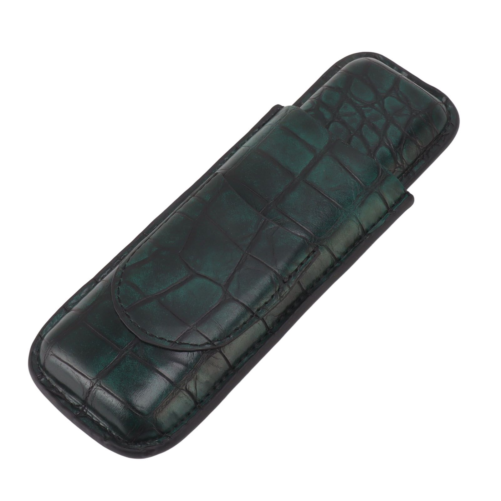 2 Finger Cigar Case Waterproof Portable Artificial Leather Cigar Case Box for view 7