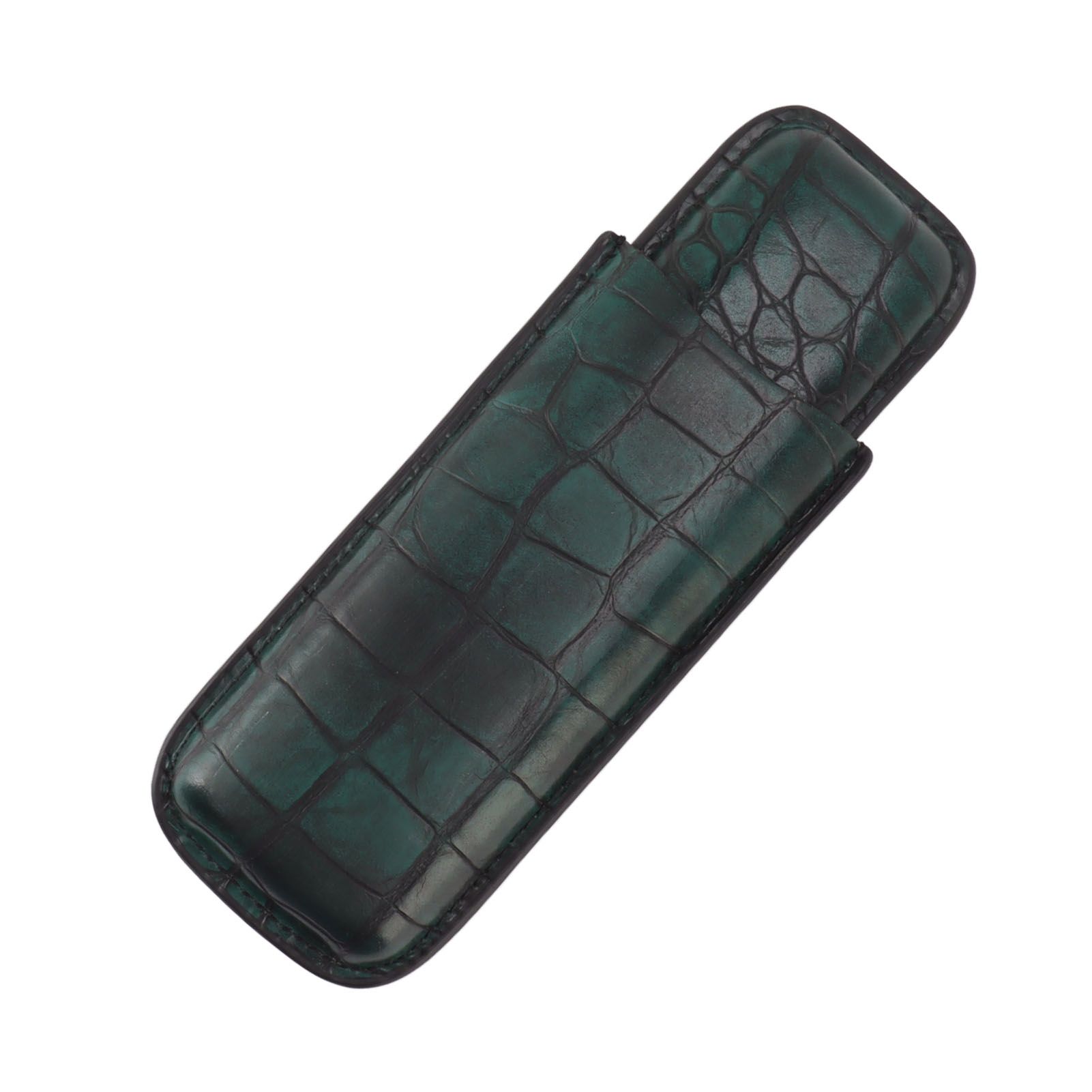 2 Finger Cigar Case Waterproof Portable Artificial Leather Cigar Case Box for view 8