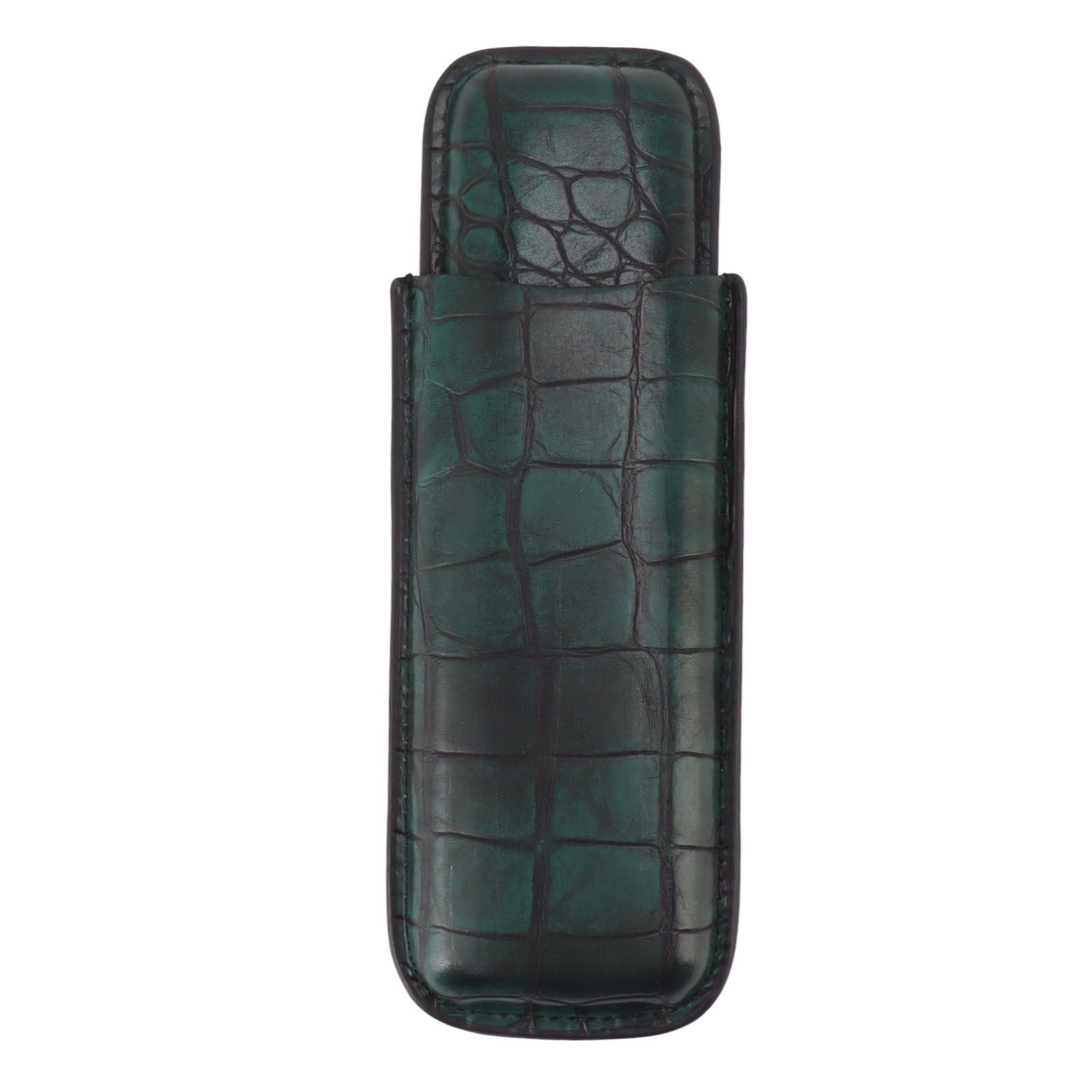 2 Finger Cigar Case Waterproof Portable Artificial Leather Cigar Case Box for view 9