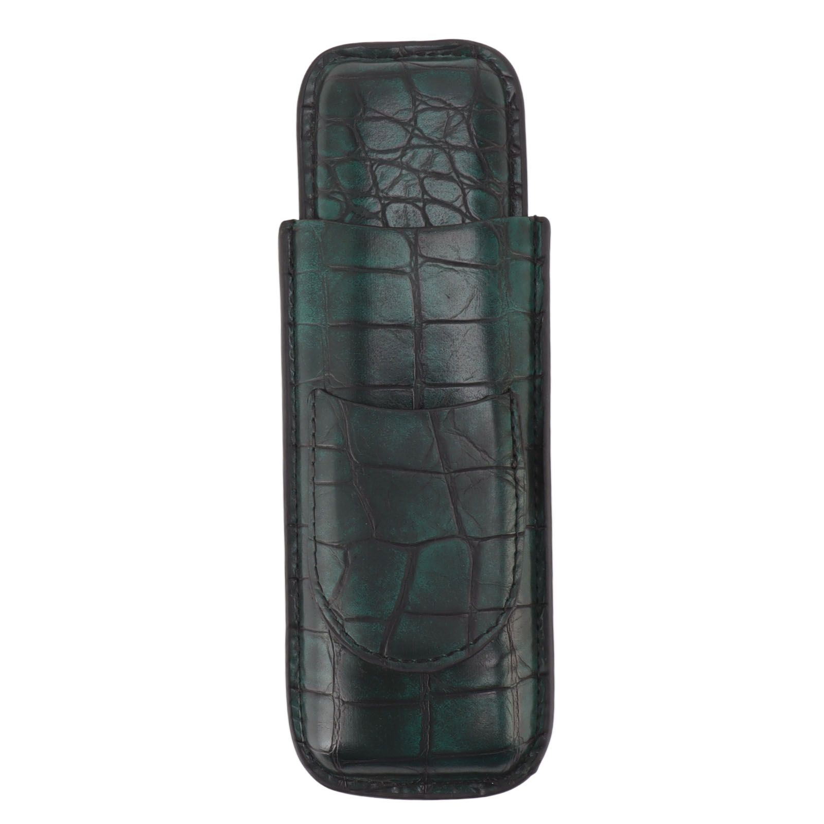 2 Finger Cigar Case Waterproof Portable Artificial Leather Cigar Case Box for view 10