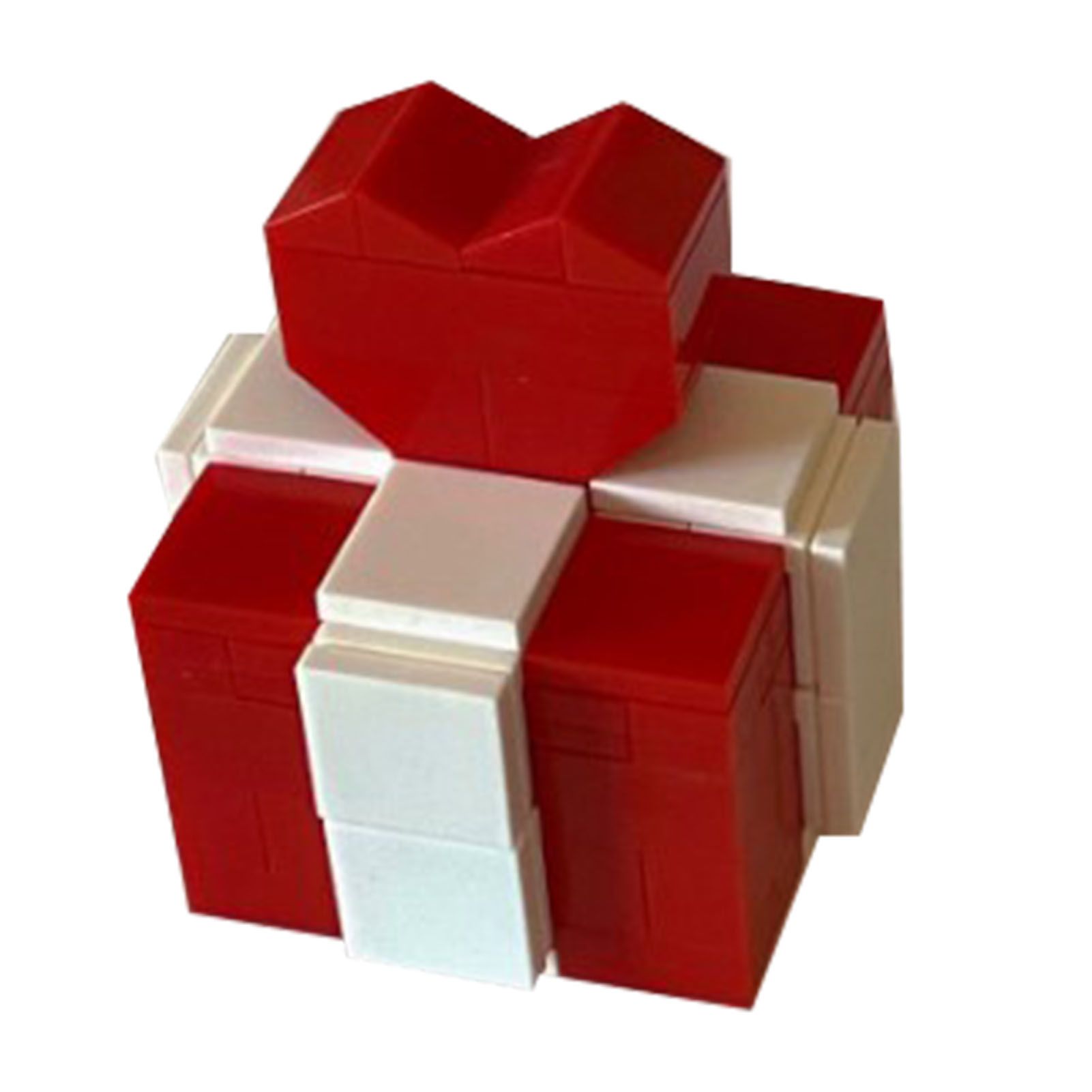Ring Box Heart Shape Assembling Blocks Ring Gift Box for Engagement Birthday — image 1