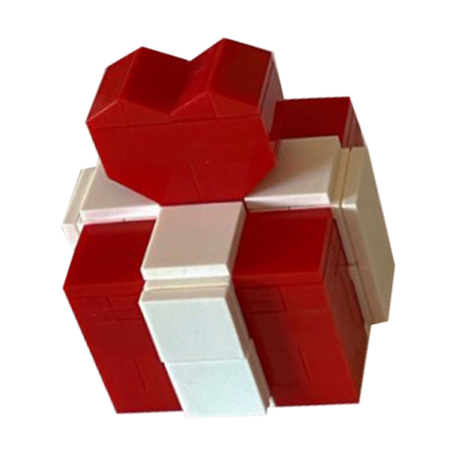 Ring Box Heart Shape Assembling Blocks Ring Gift Box for Engagement Birthday view 2
