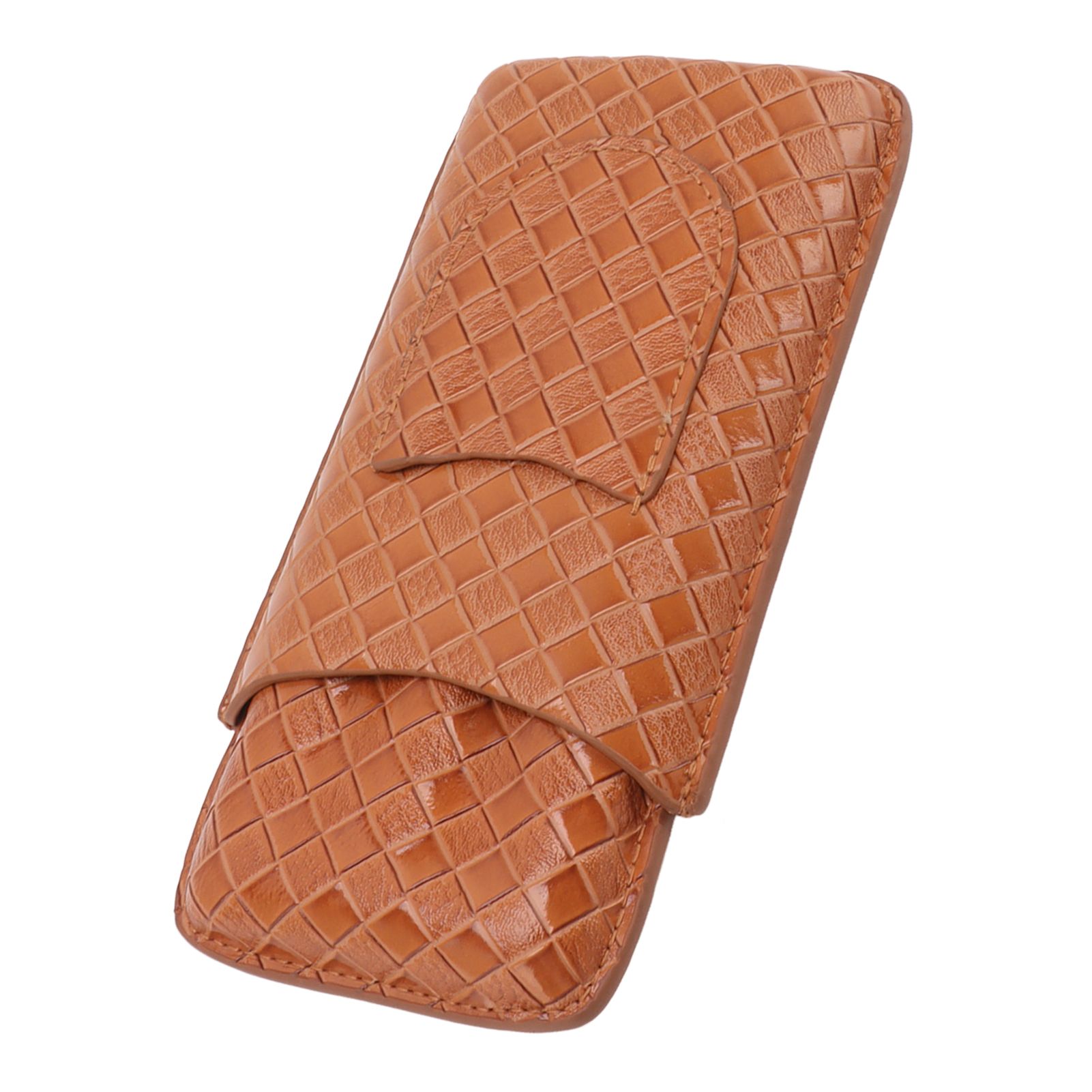 3 Sticks Portable Cigar Case Leather Cigar Humidors Travel Moisturizer Cigar view 3