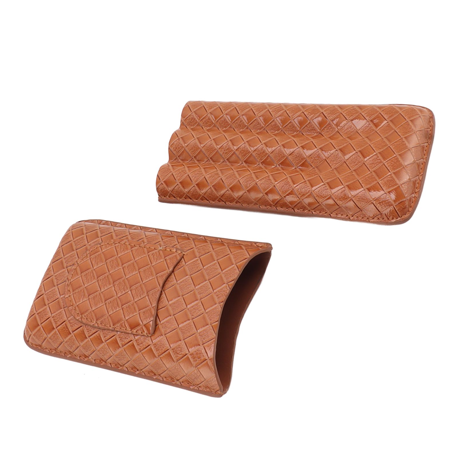 3 Sticks Portable Cigar Case Leather Cigar Humidors Travel Moisturizer Cigar view 5