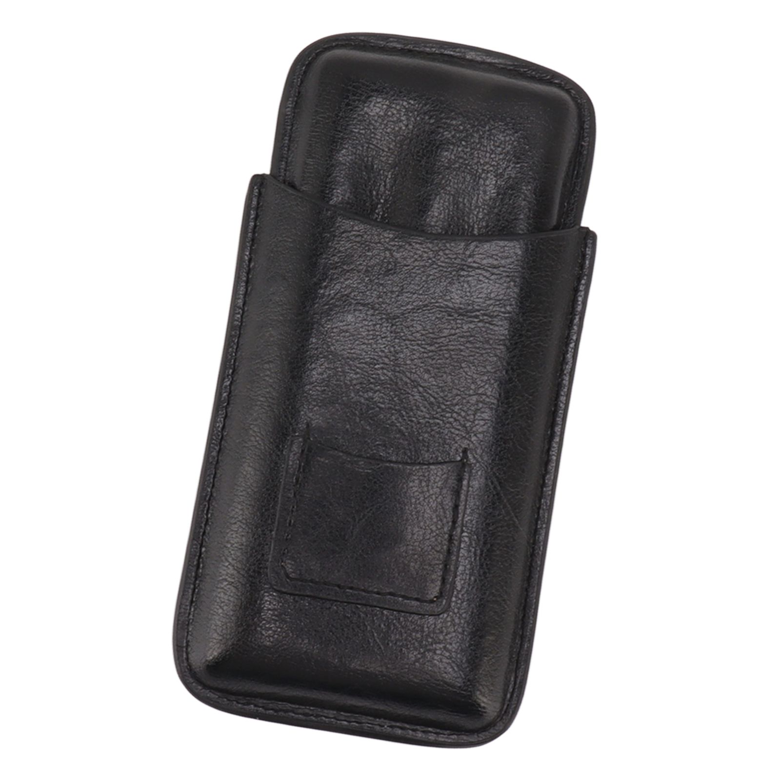 Leather Cigar Case Portable 3 Finger Cigar Humidor Carrying Case with Cutter view 3