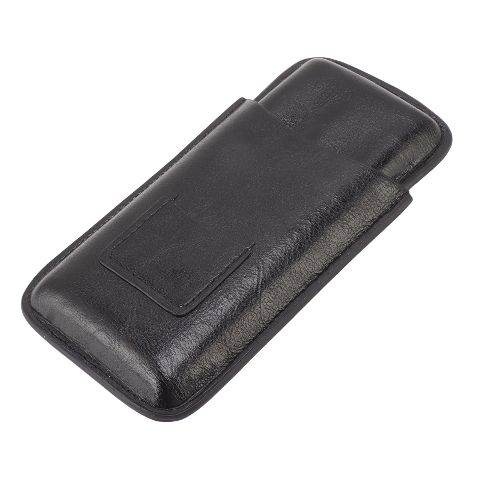Leather Cigar Case Portable 3 Finger Cigar Humidor Carrying Case with Cutter view 7
