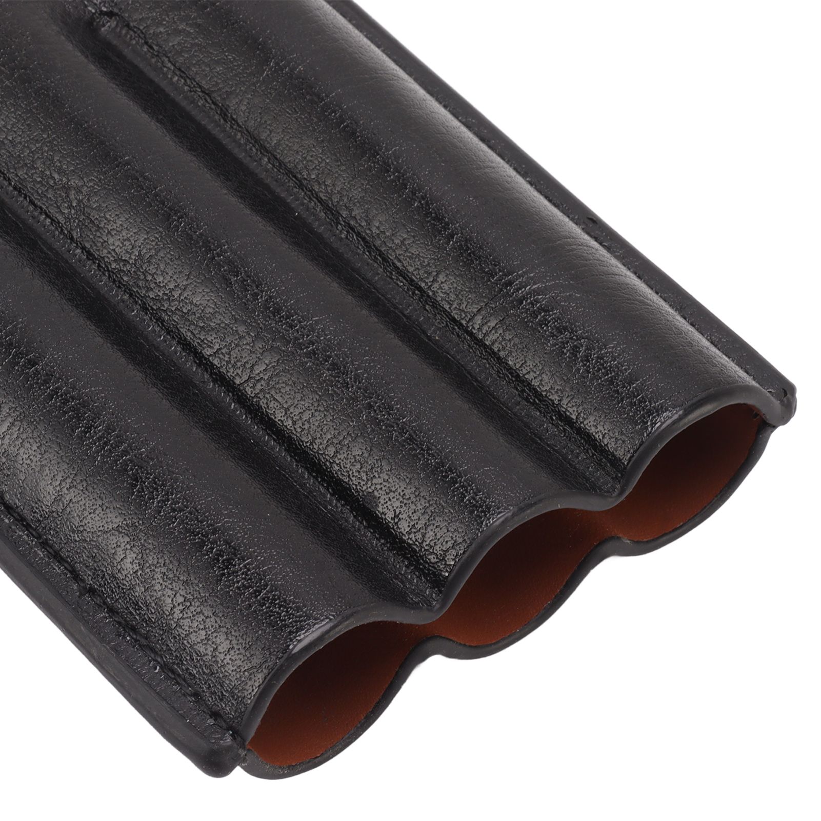 Leather Cigar Case Portable 3 Finger Cigar Humidor Carrying Case with Cutter view 15