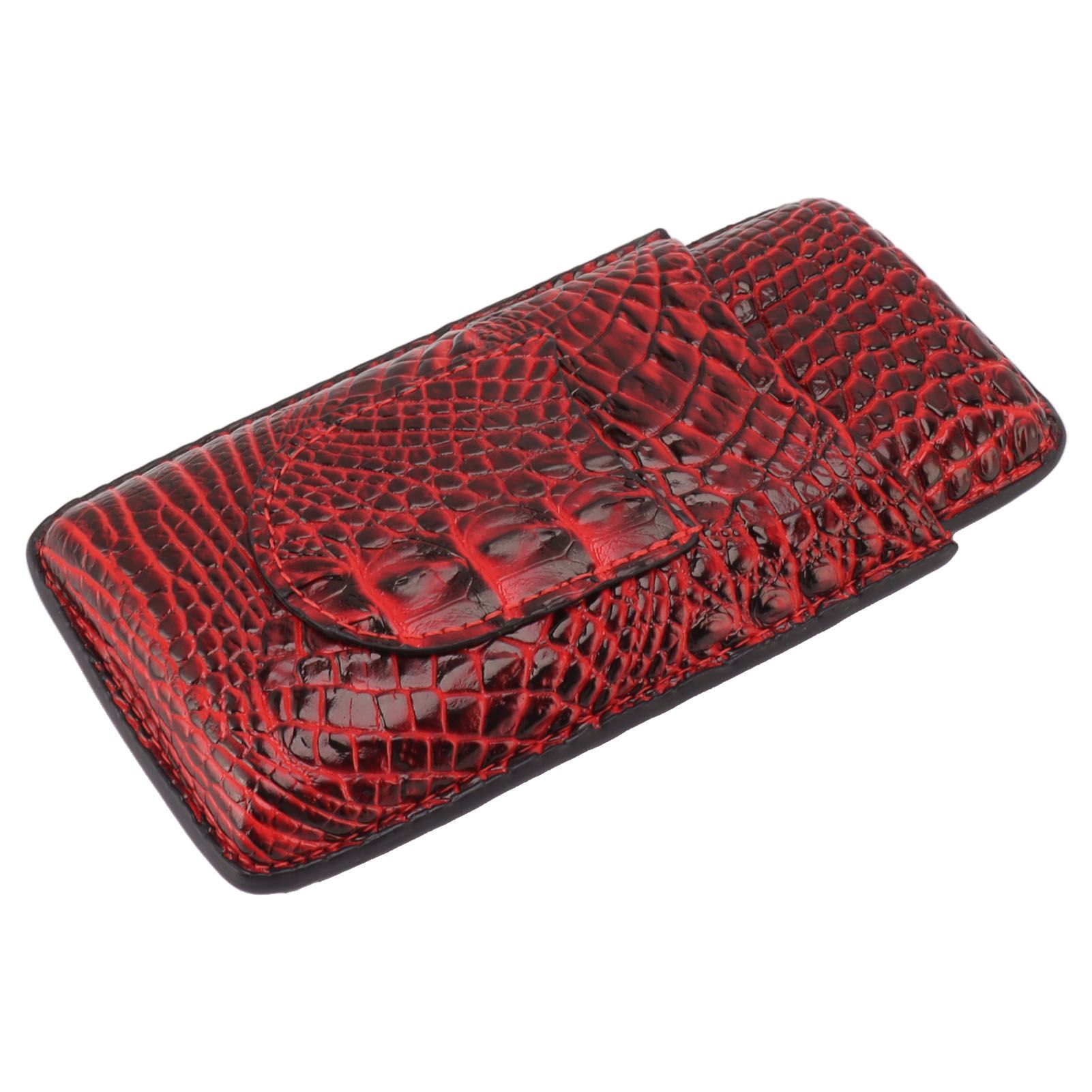Travel Cigar Case Leather Soft Touch Fashion Appearance Portable Cigar Pouch view 3
