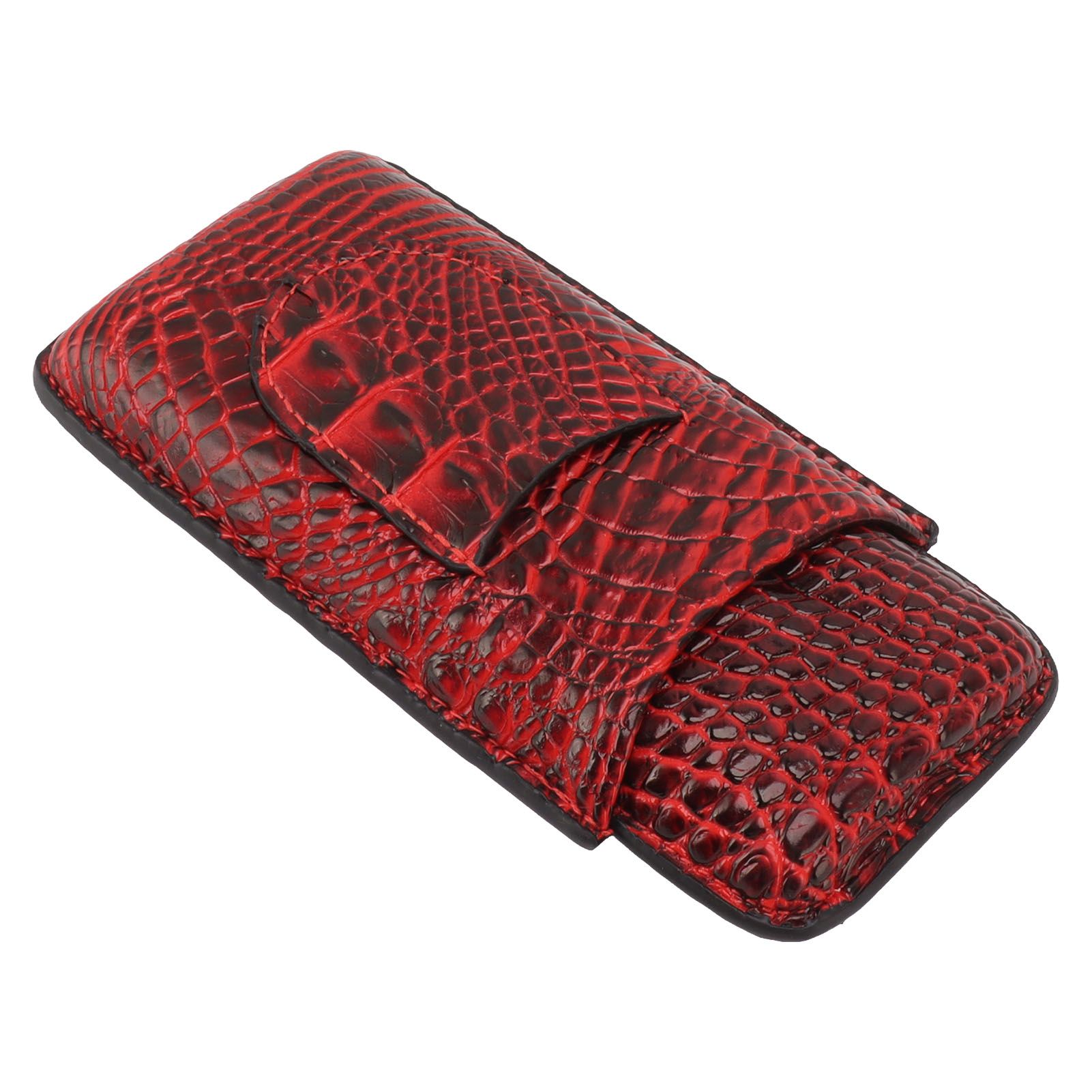 Travel Cigar Case Leather Soft Touch Fashion Appearance Portable Cigar Pouch view 4