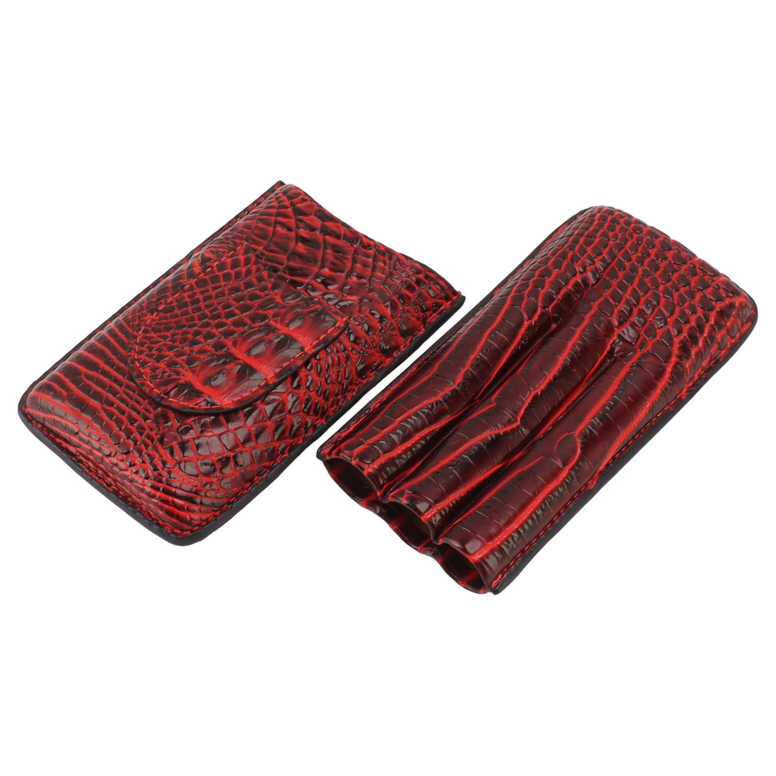 Travel Cigar Case Leather Soft Touch Fashion Appearance Portable Cigar Pouch view 5