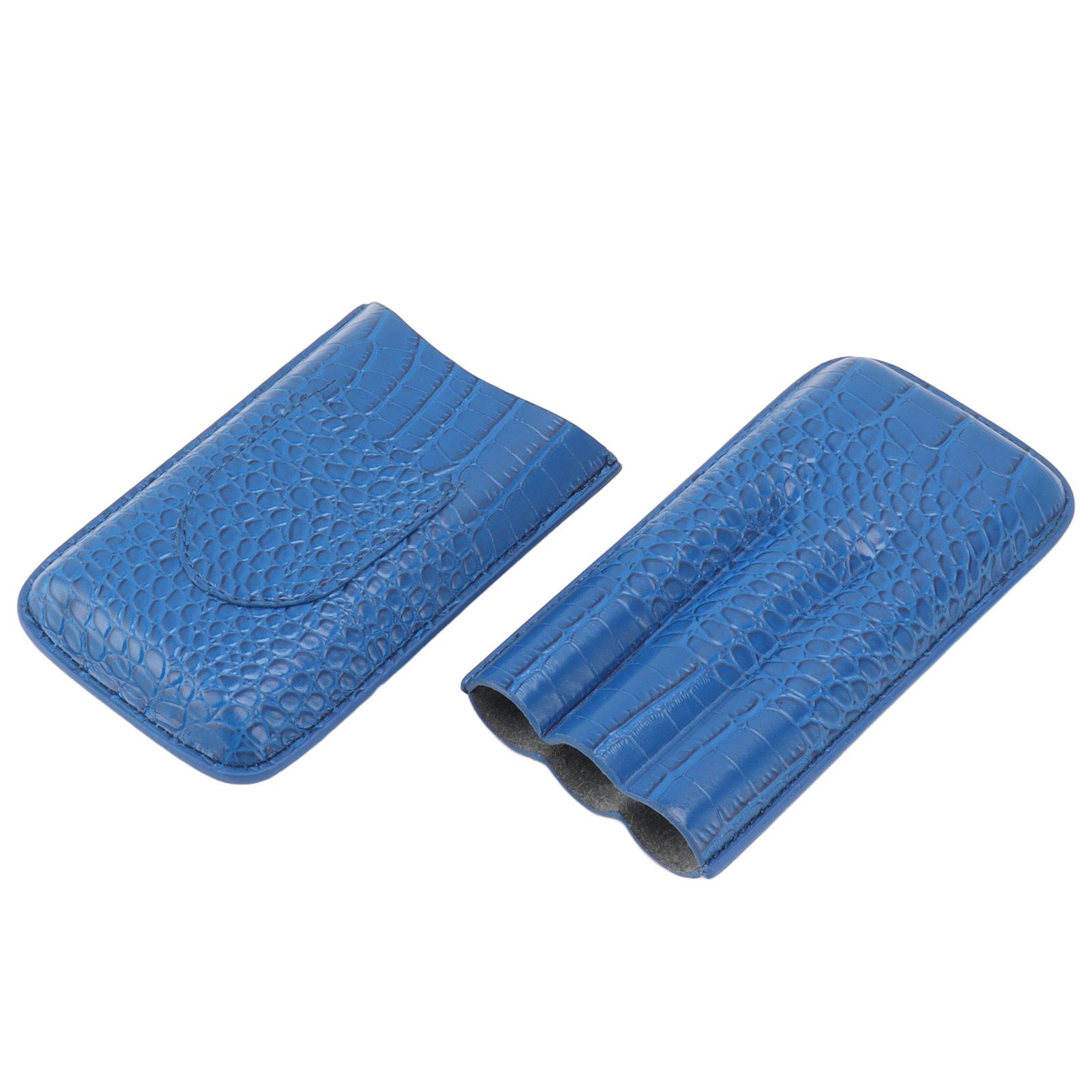 3 Finger Cigar Holder Frosted Finish Portable 3 Finger Leather Cigar Case for view 5