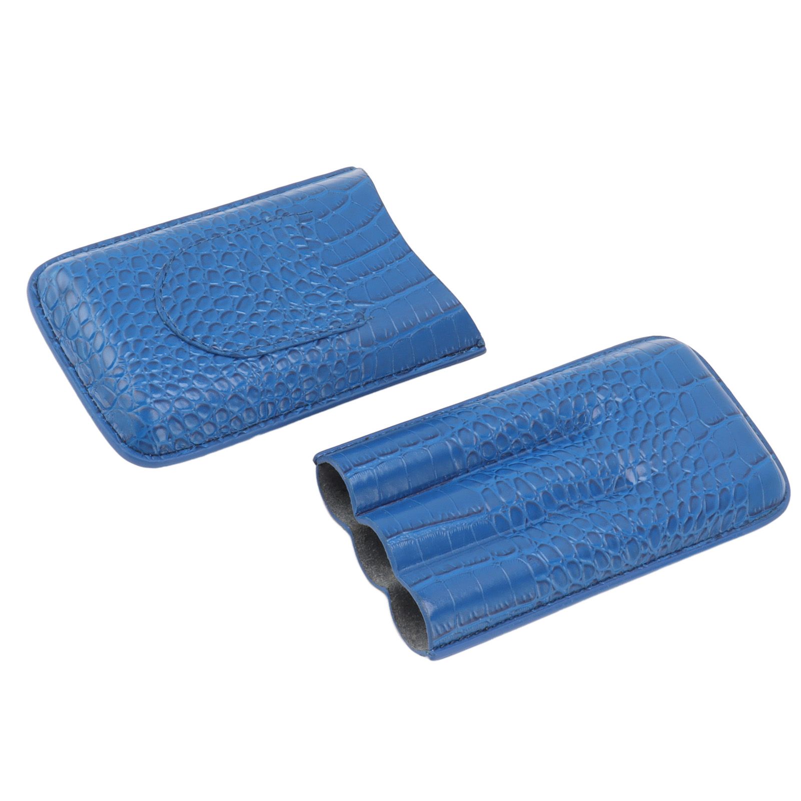 3 Finger Cigar Holder Frosted Finish Portable 3 Finger Leather Cigar Case for view 8
