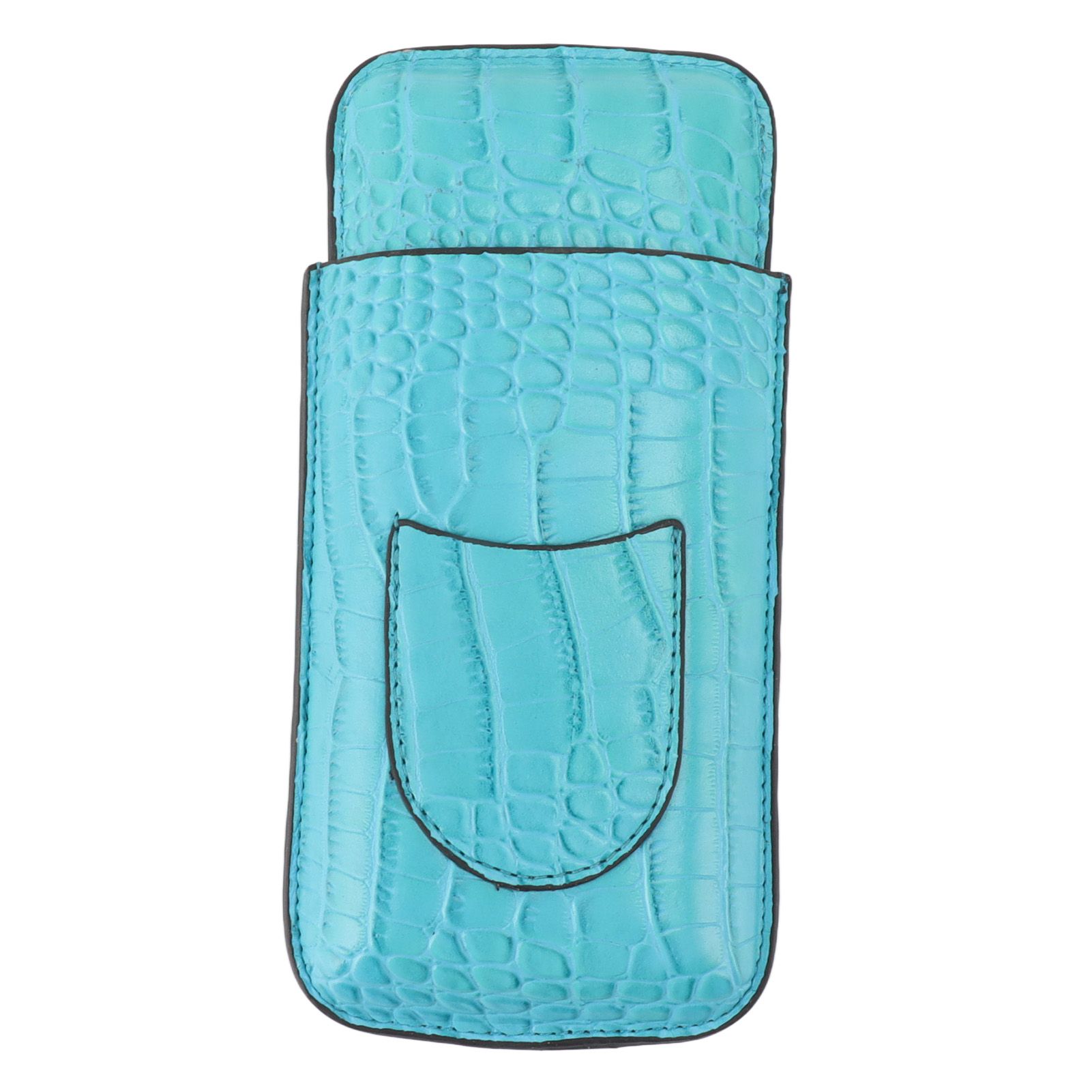 3 Finger Cigar Holder Frosted Finish Portable 3 Finger Leather Cigar Case for