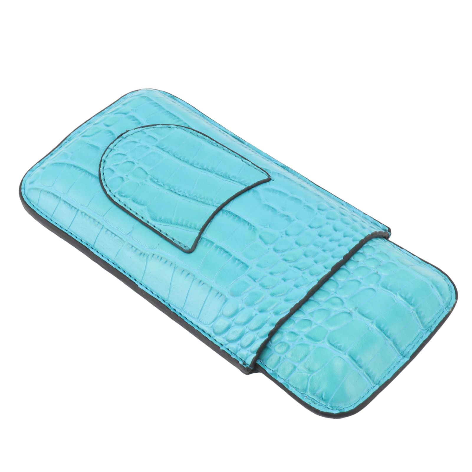 3 Finger Cigar Holder Frosted Finish Portable 3 Finger Leather Cigar Case for view 3