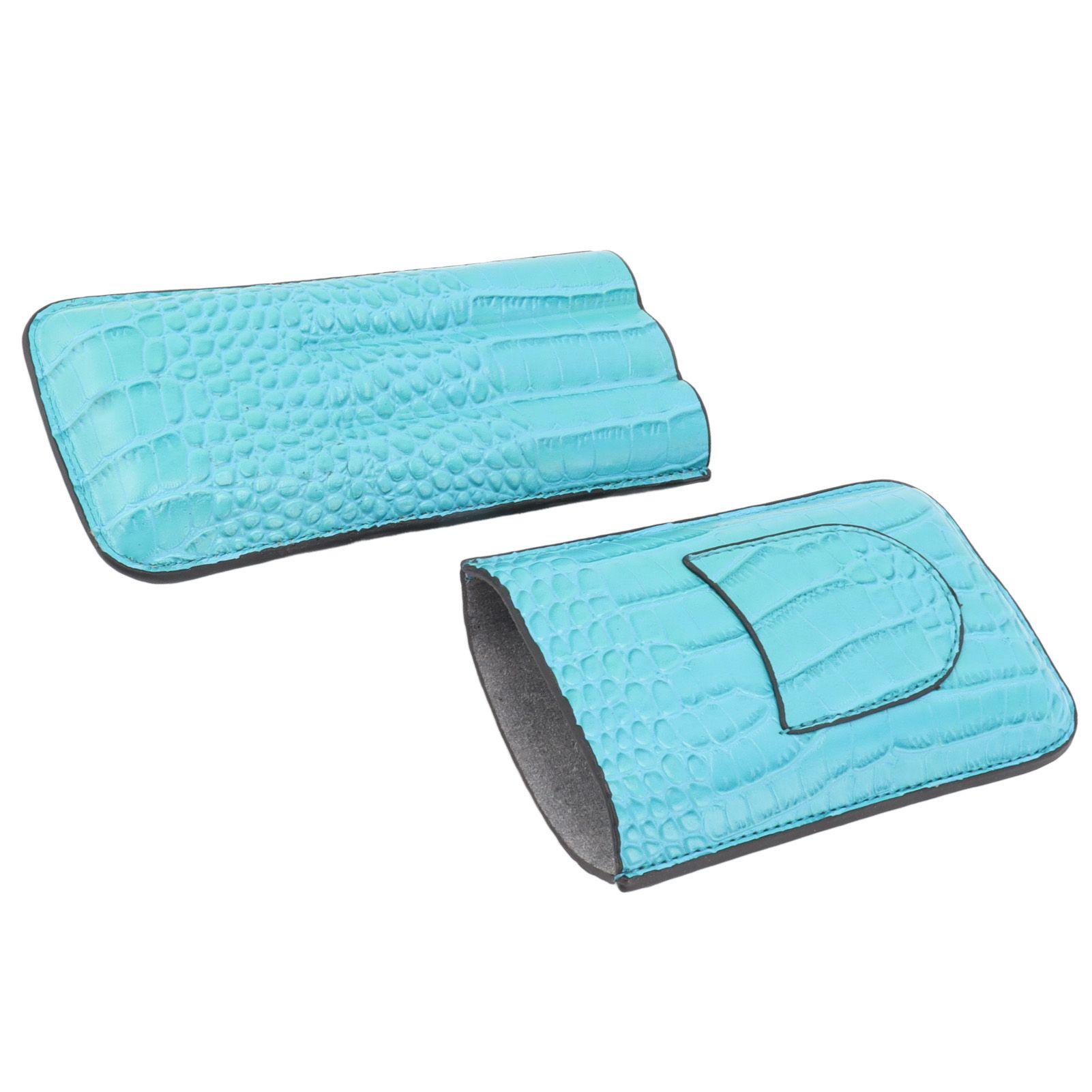 3 Finger Cigar Holder Frosted Finish Portable 3 Finger Leather Cigar Case for view 7