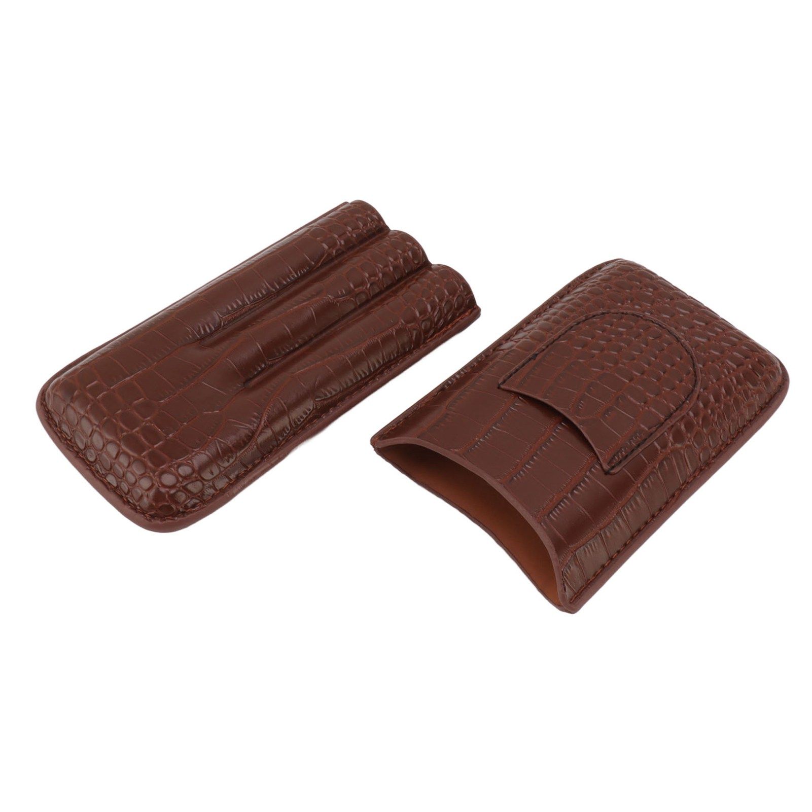 Cigar Holder Case Artificial Leather Portable Durable Elegant 3 Finger Cigar view 4