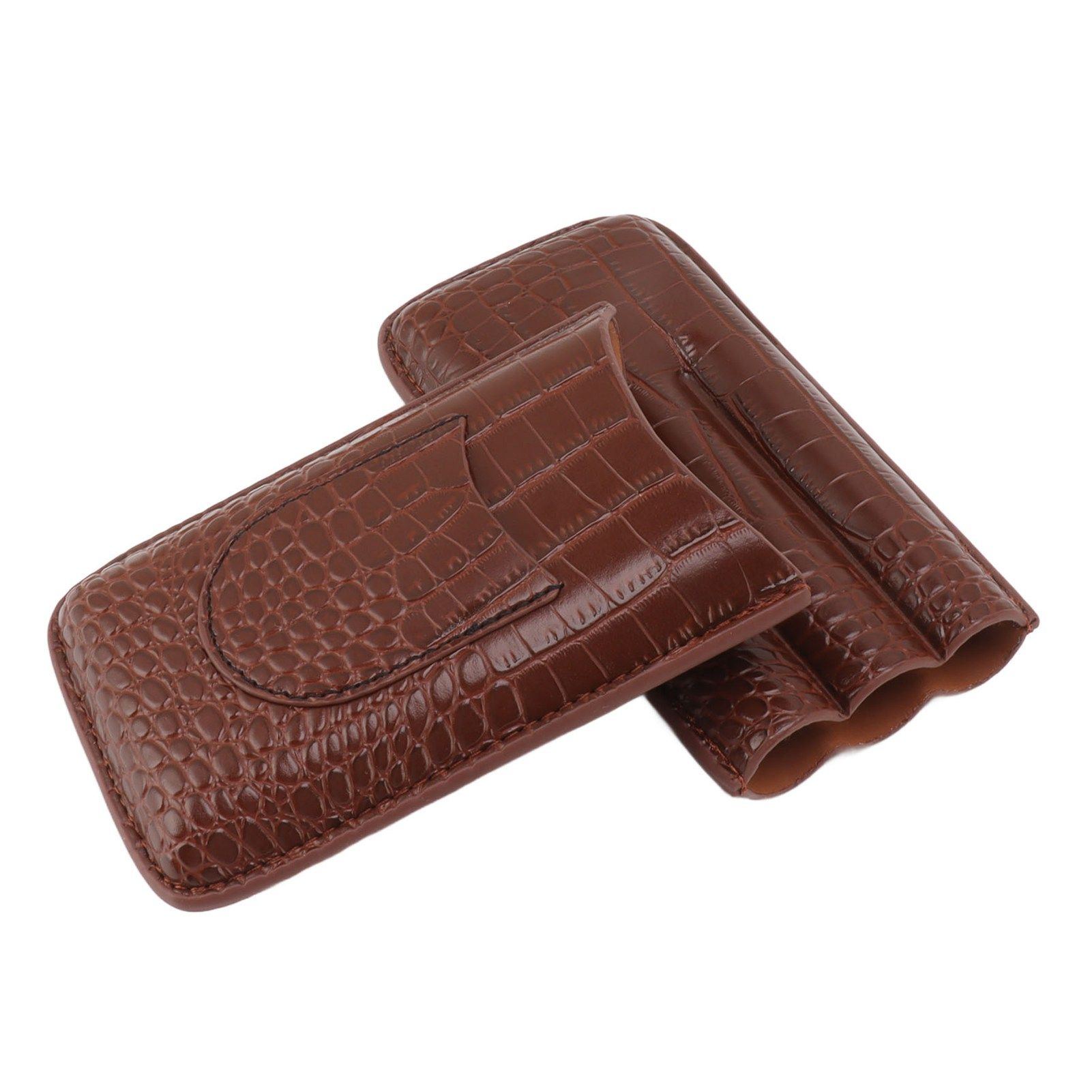 Cigar Holder Case Artificial Leather Portable Durable Elegant 3 Finger Cigar view 5