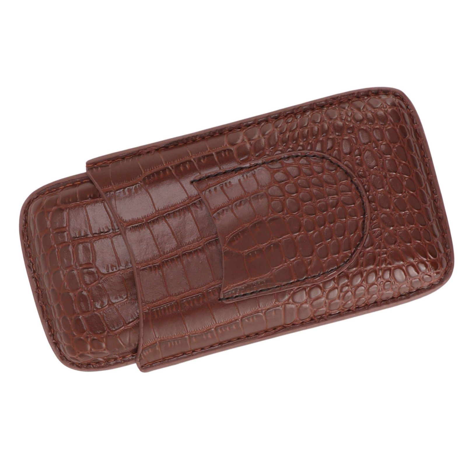 Cigar Holder Case Artificial Leather Portable Durable Elegant 3 Finger Cigar view 8