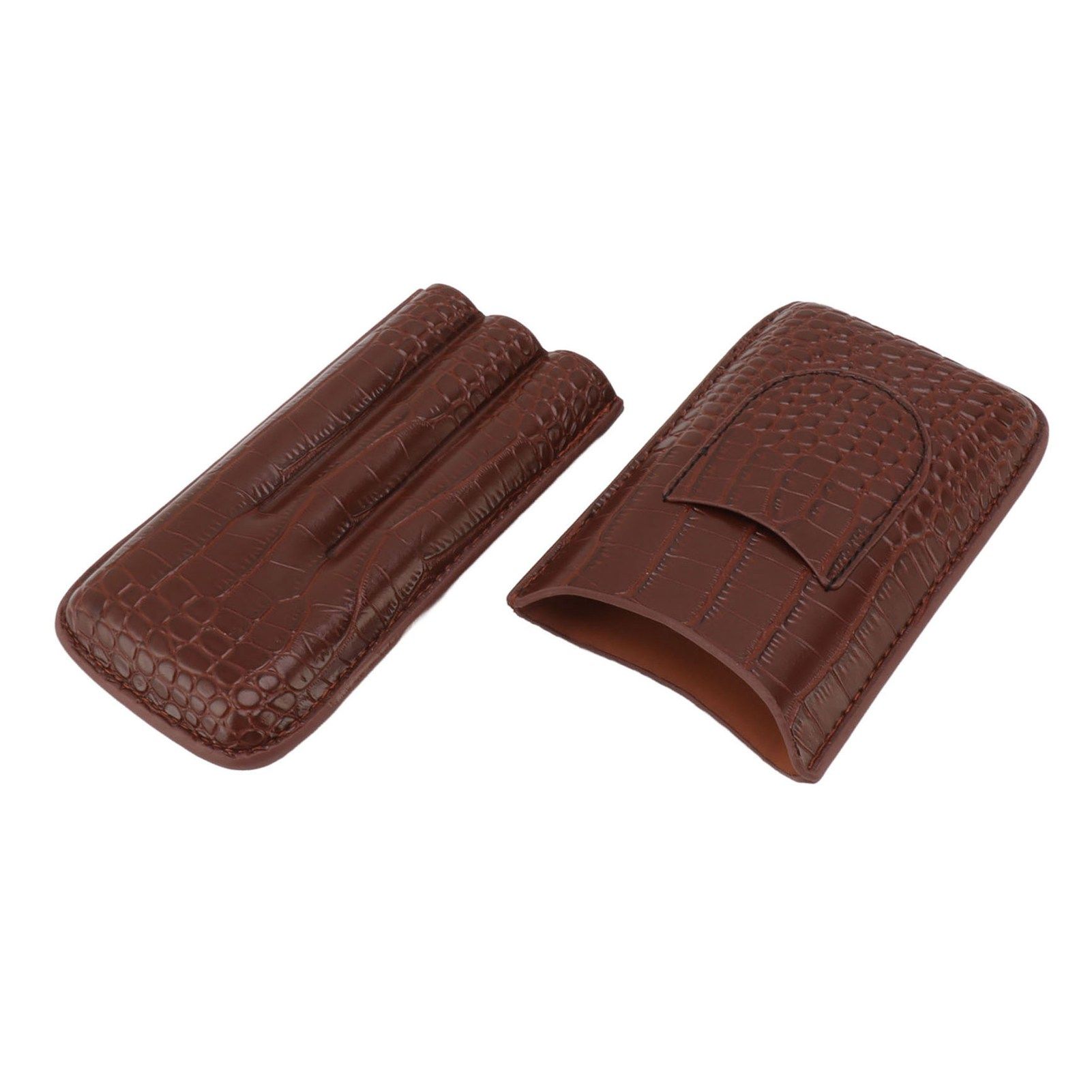 Cigar Holder Case Artificial Leather Portable Durable Elegant 3 Finger Cigar view 9