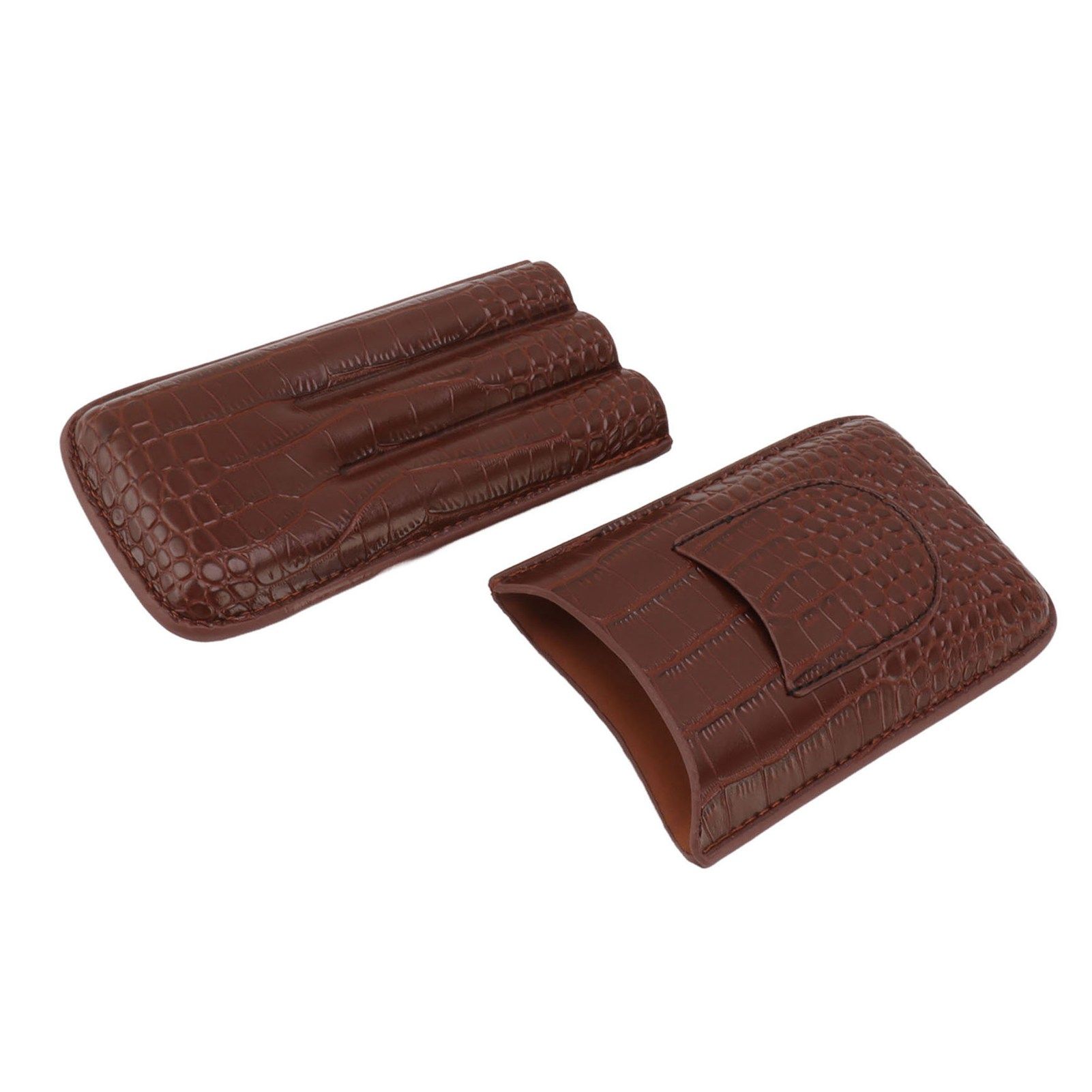 Cigar Holder Case Artificial Leather Portable Durable Elegant 3 Finger Cigar view 10