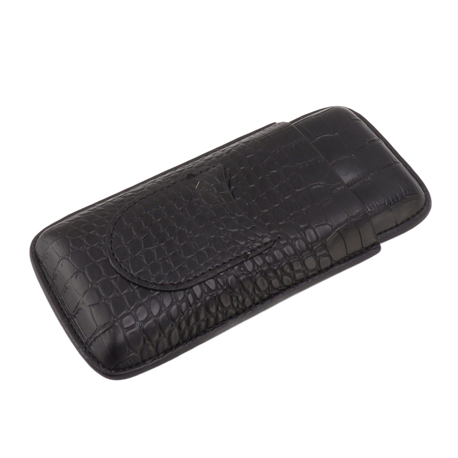 Portable Cigar Case 3 Holder Leather Humidor Box Cigar Moisturizing Protection view 2