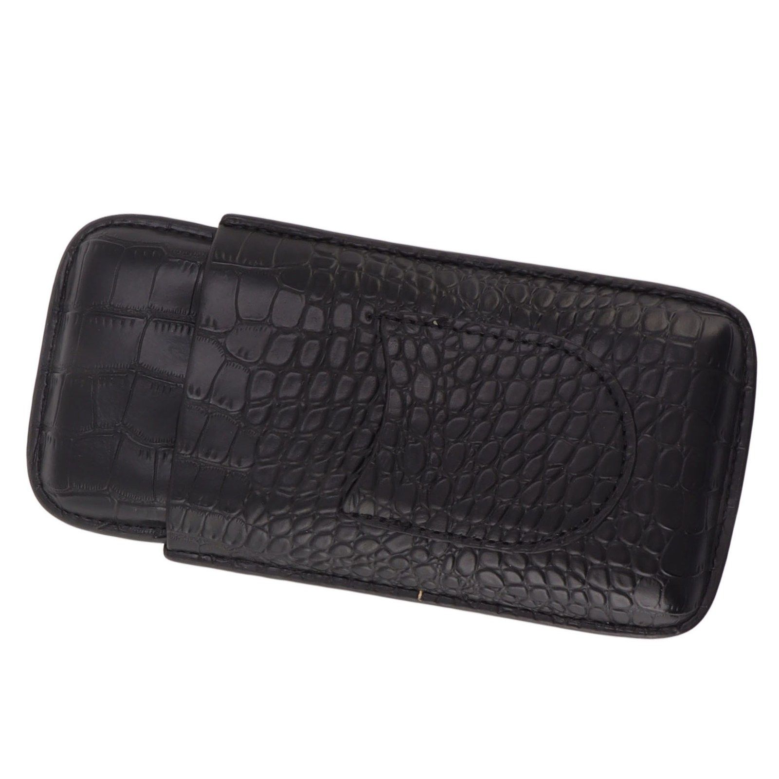 Portable Cigar Case 3 Holder Leather Humidor Box Cigar Moisturizing Protection view 8
