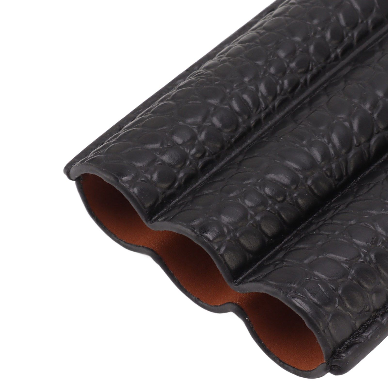 Portable Cigar Case 3 Holder Leather Humidor Box Cigar Moisturizing Protection view 15