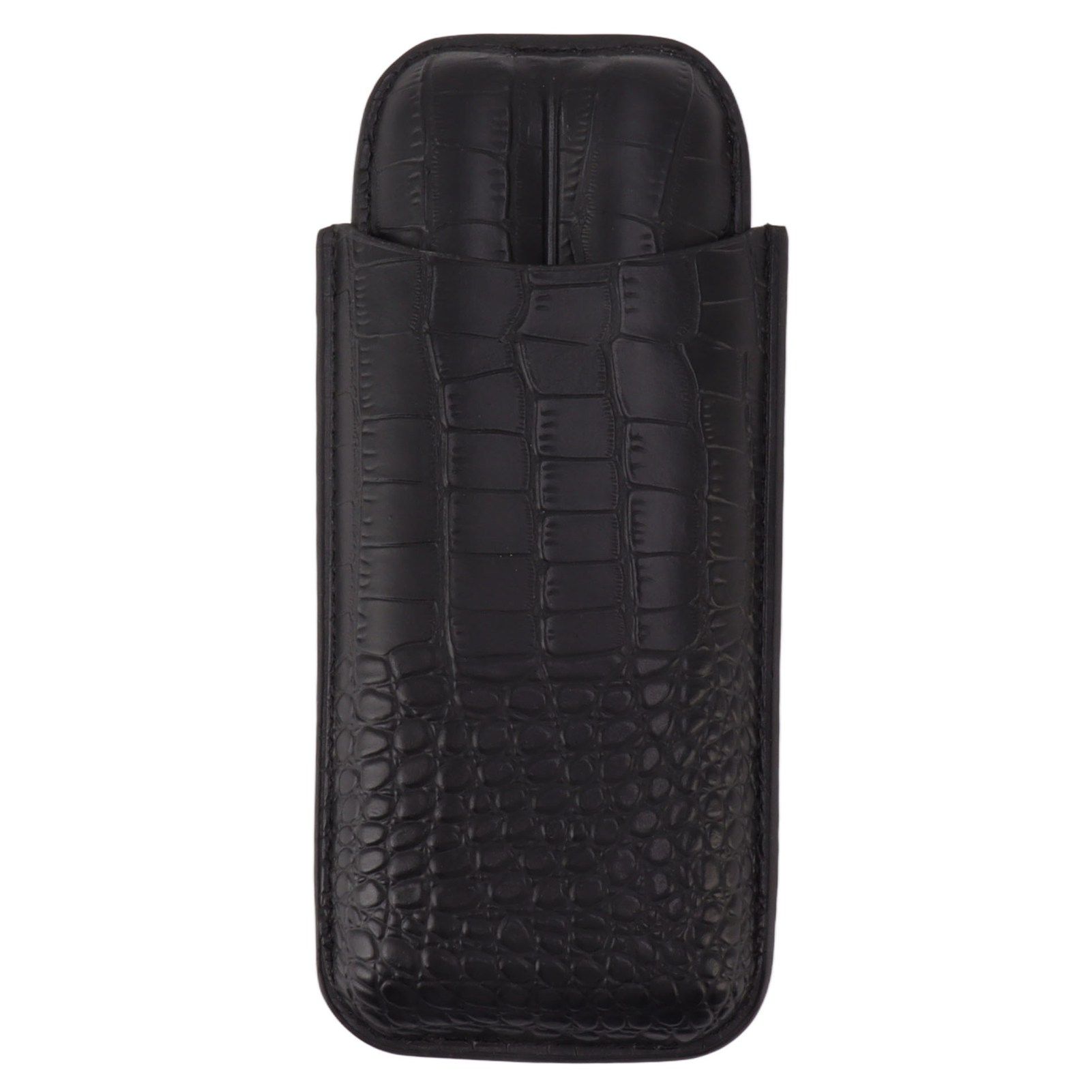 Portable Cigar Bag 2 Holder Leather Humidor Box Storage Case for Protection