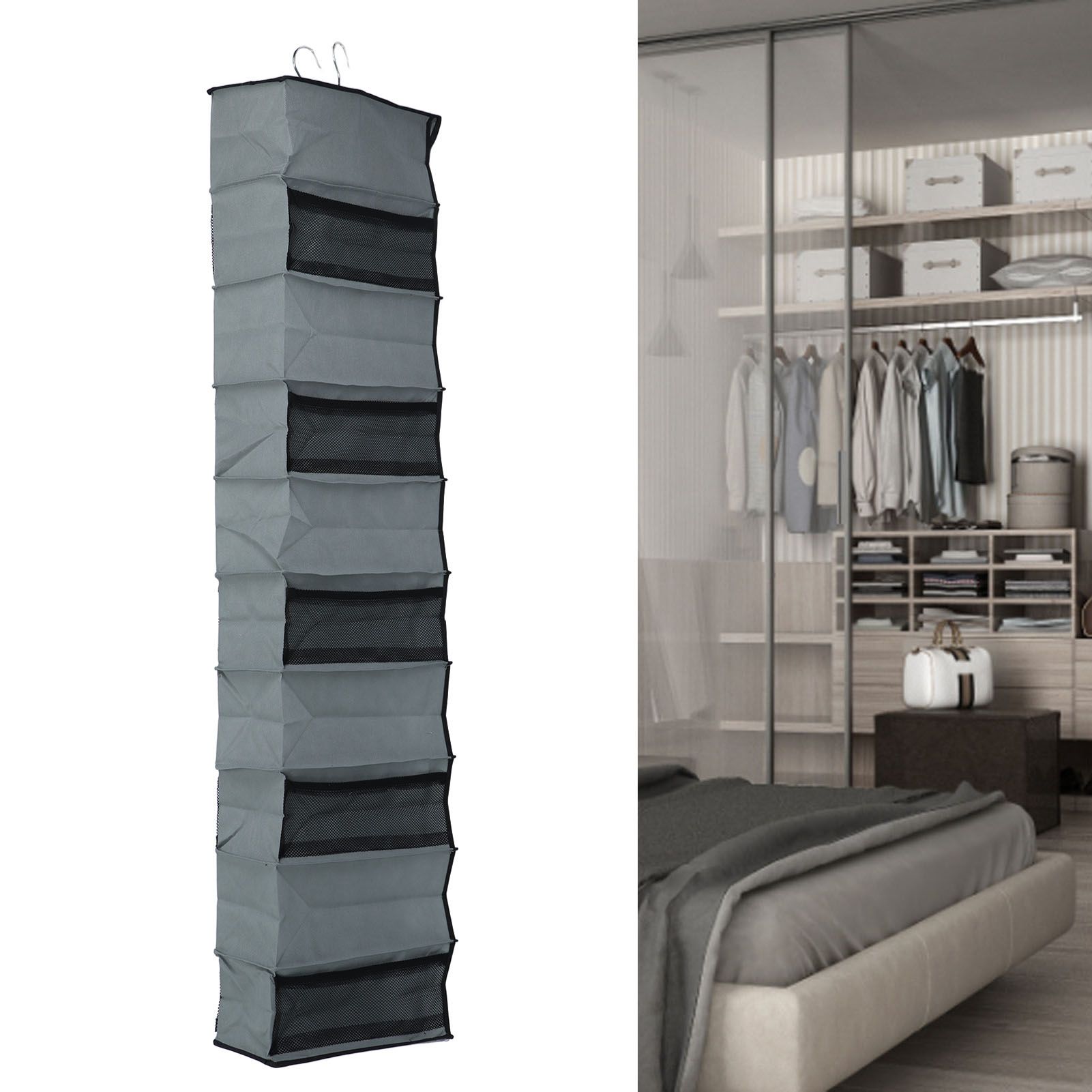 10 Layers Wardrobe Hanging Storage Bag Strong Load Bearing Multilayer Hanging view 11