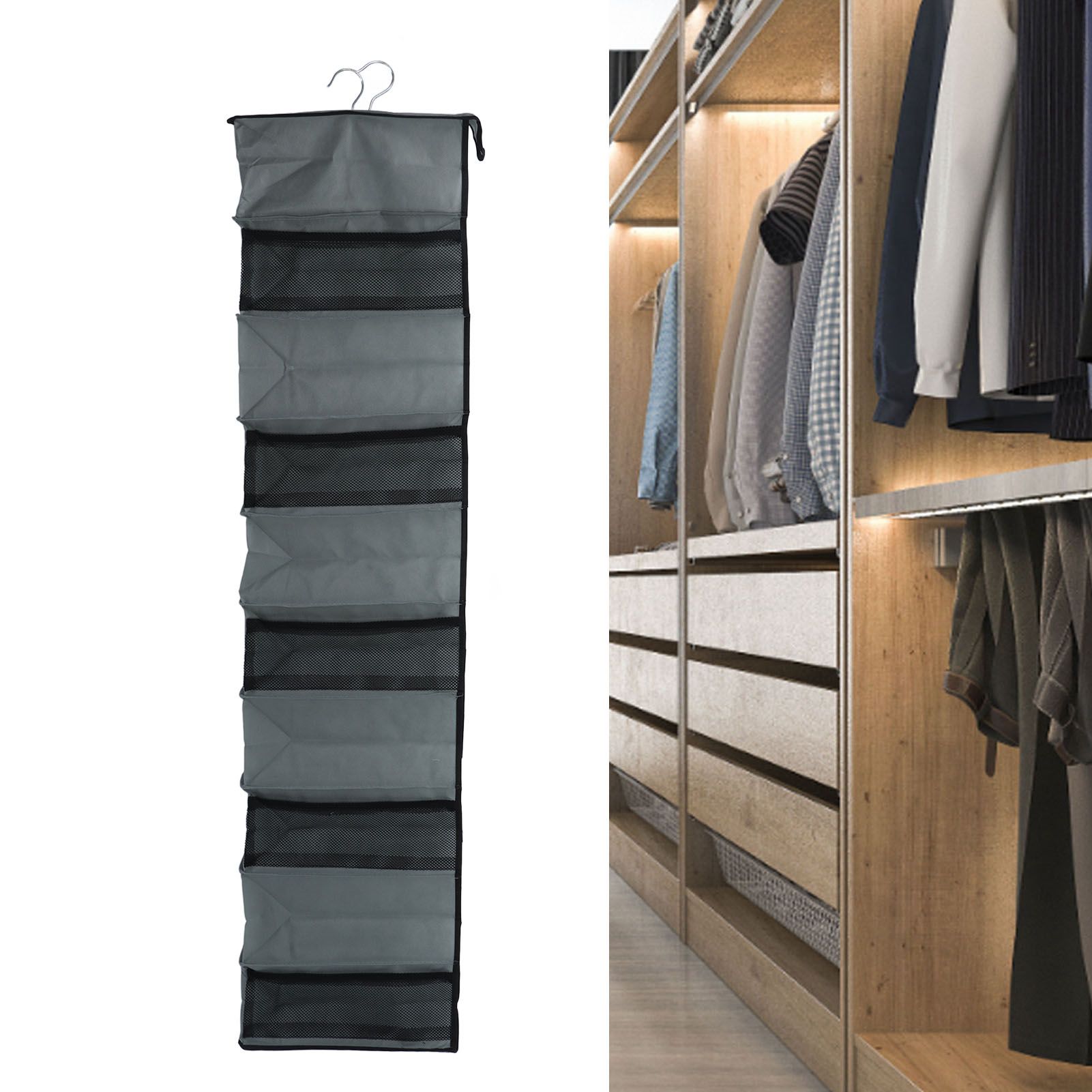 10 Layers Wardrobe Hanging Storage Bag Strong Load Bearing Multilayer Hanging view 12