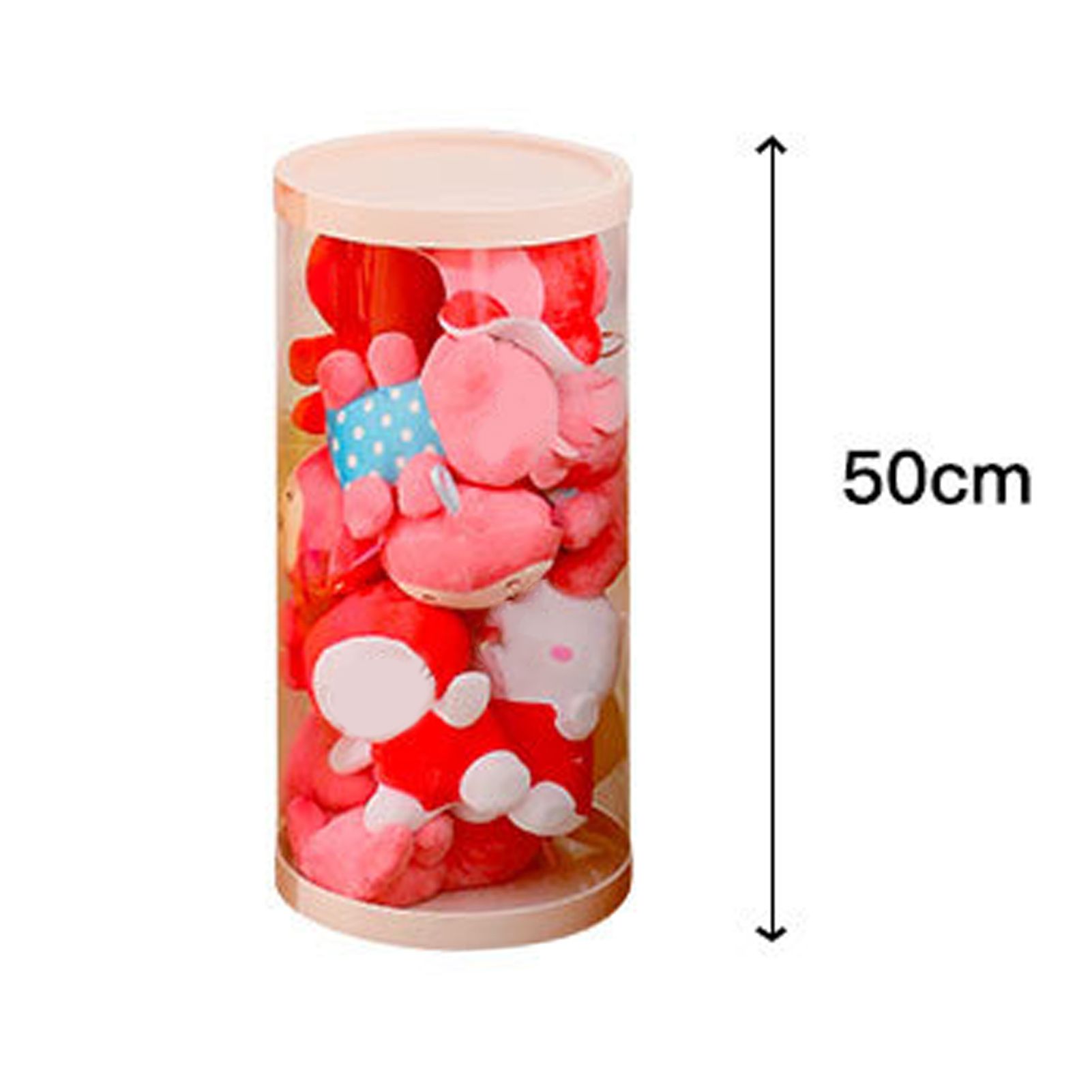 Doll Storage Bucket Transparent Rotatable PVC 26cm Stuffed Animal Storage view 10
