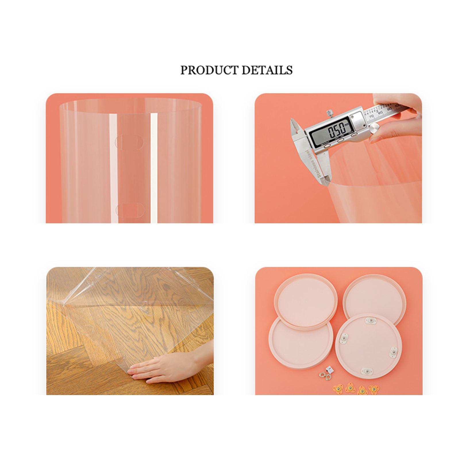 Doll Storage Bucket Transparent Rotatable PVC 26cm Stuffed Animal Storage view 11