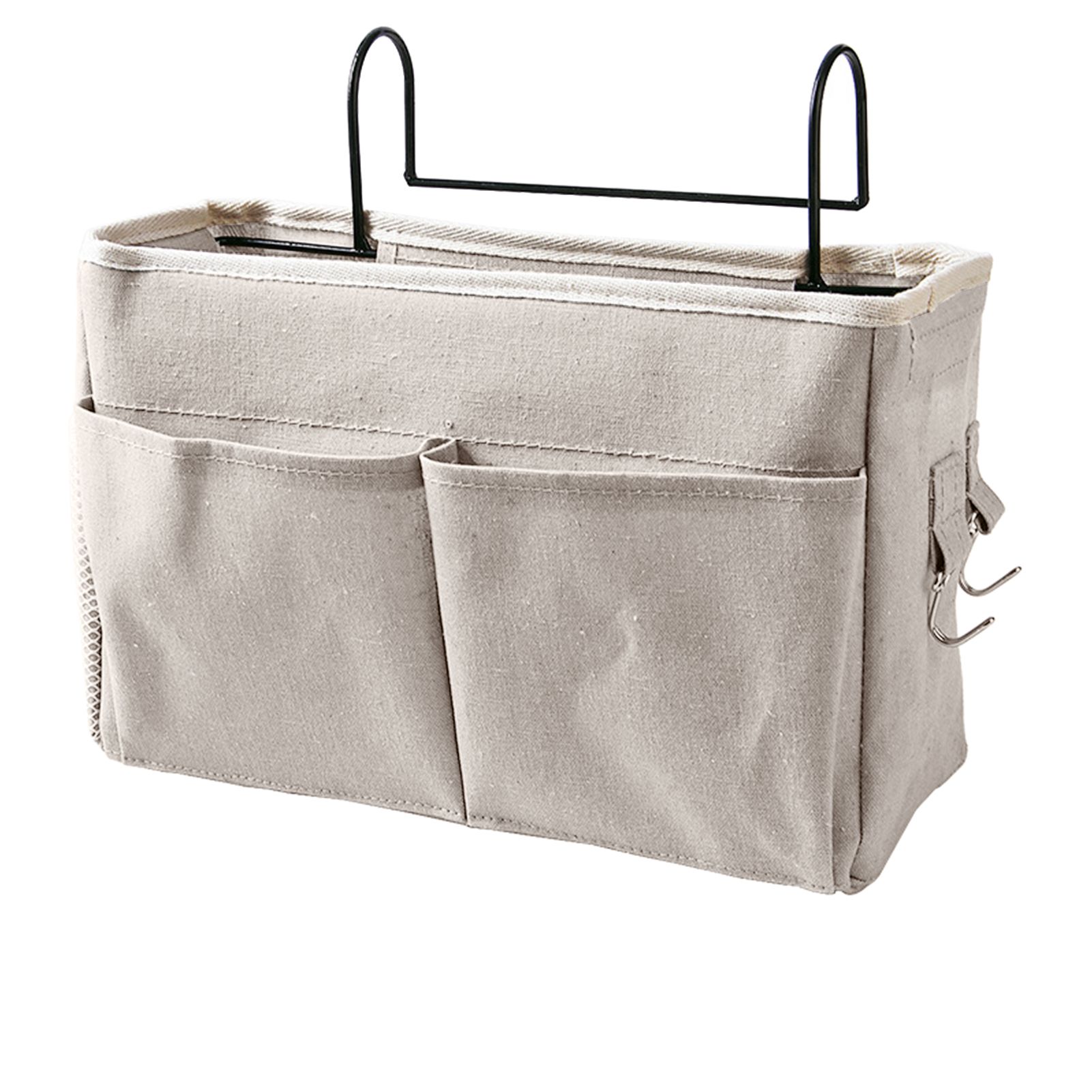 Nightstand Hanging Bag Cotton Linen Bedside Storage Pocket Organizer Basket