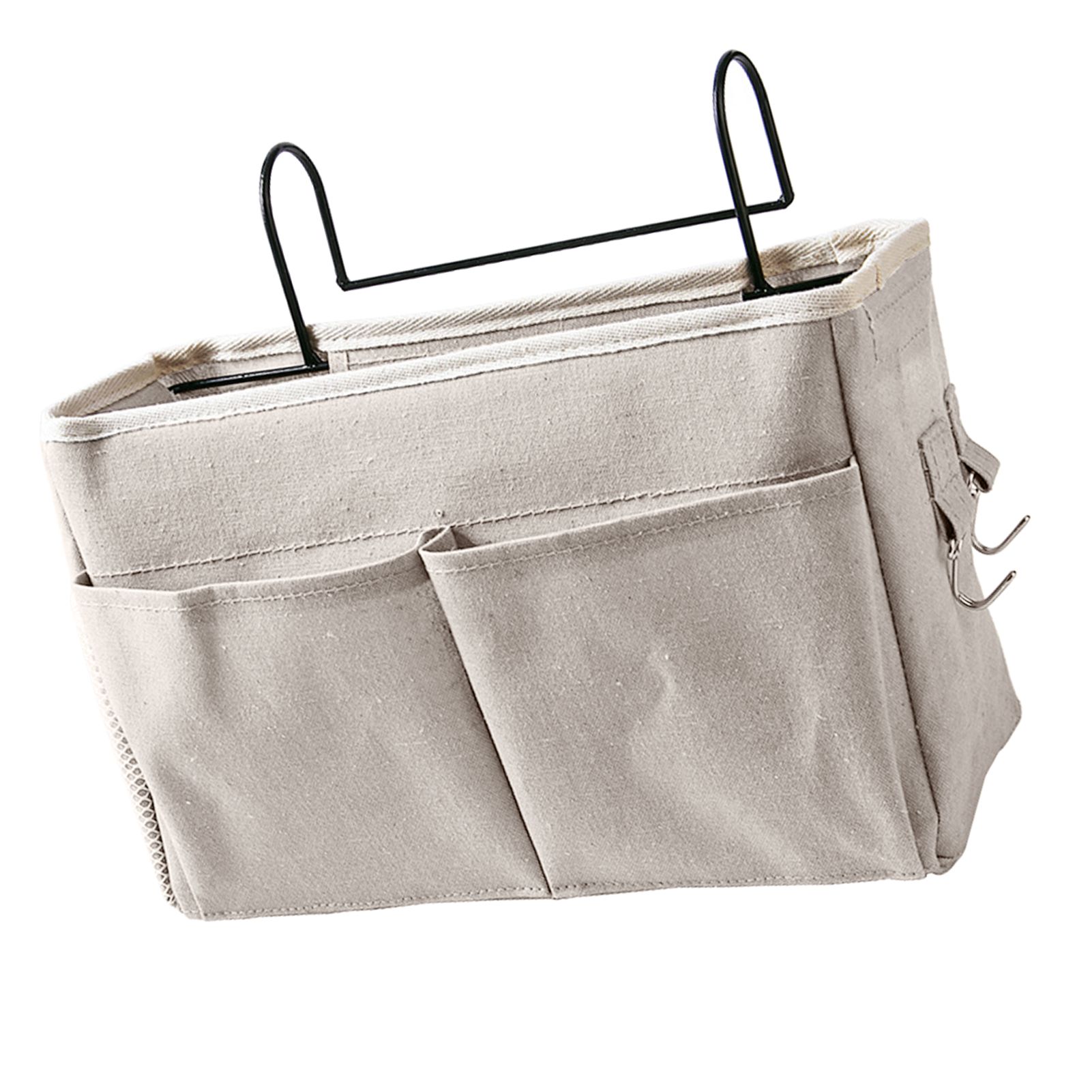 Nightstand Hanging Bag Cotton Linen Bedside Storage Pocket Organizer Basket view 4