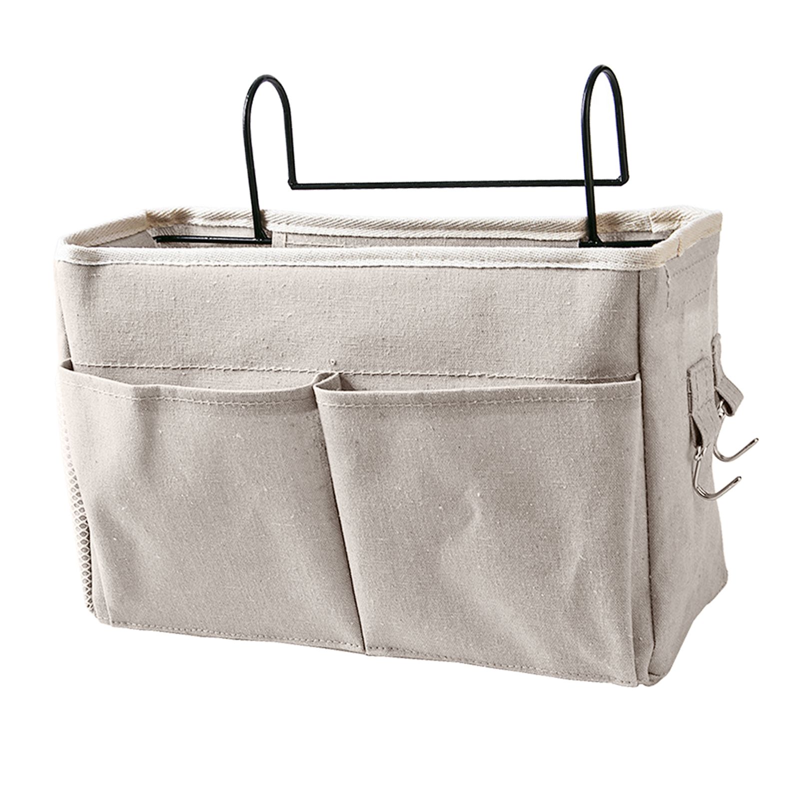 Nightstand Hanging Bag Cotton Linen Bedside Storage Pocket Organizer Basket view 10