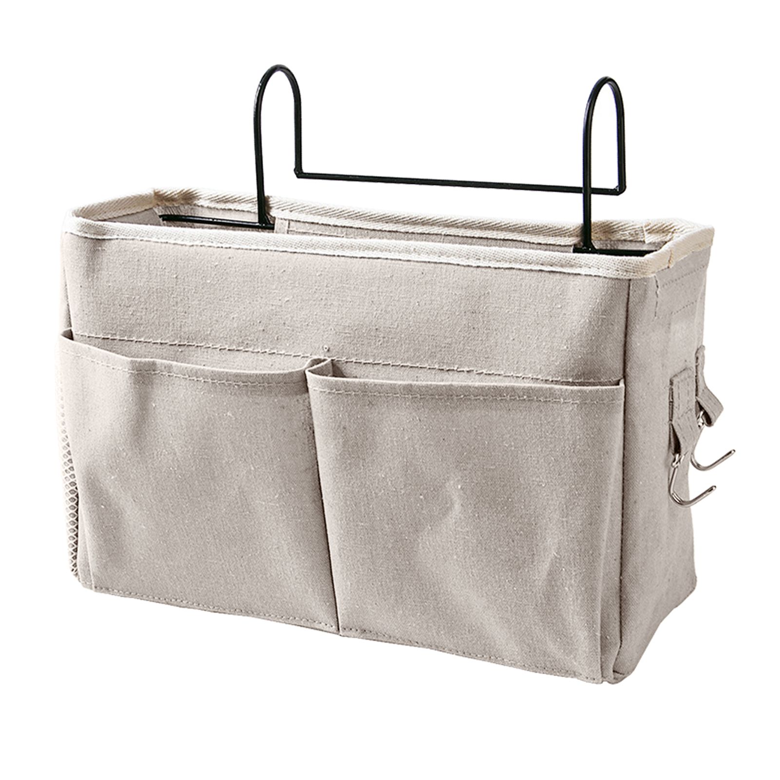 Nightstand Hanging Bag Cotton Linen Bedside Storage Pocket Organizer Basket view 11