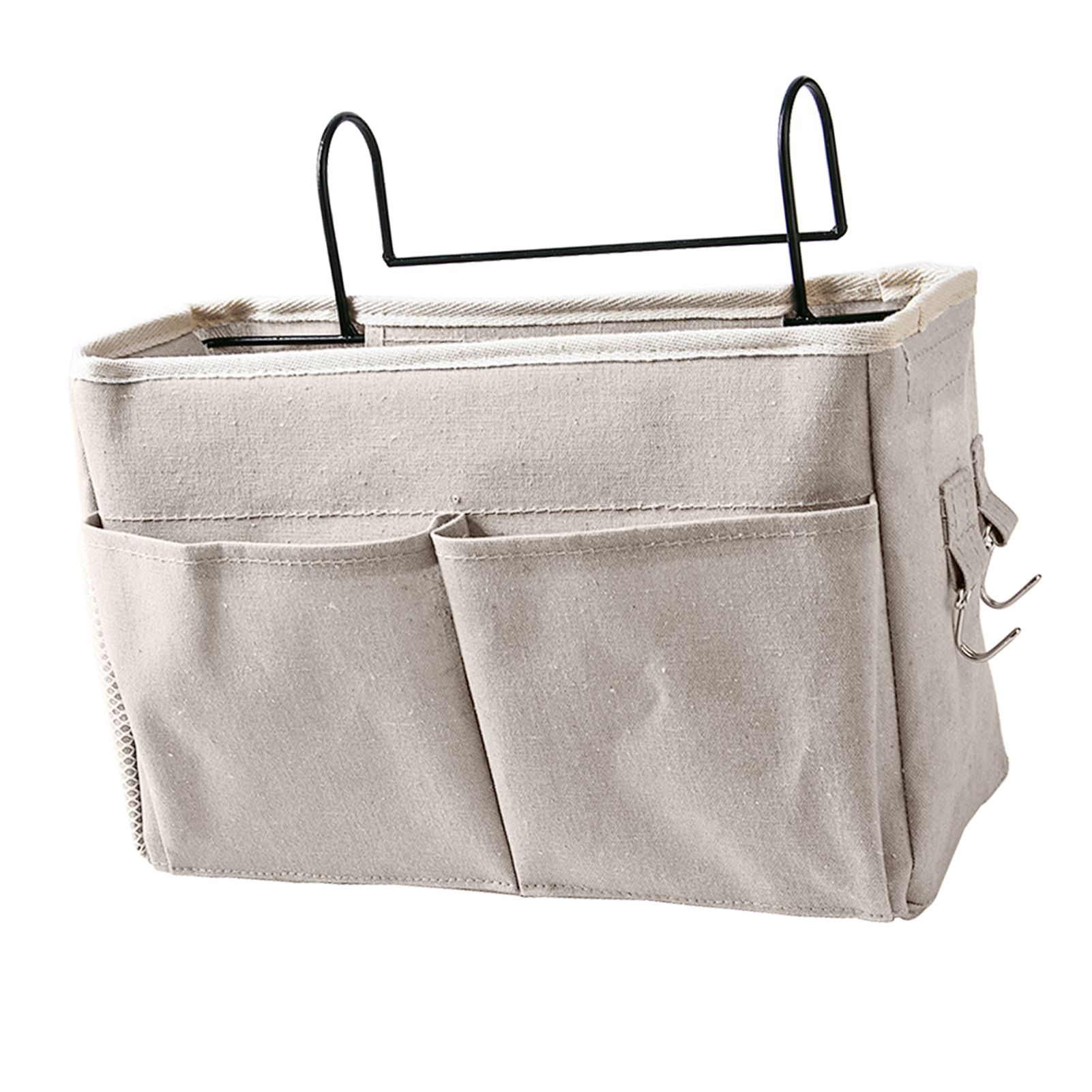 Nightstand Hanging Bag Cotton Linen Bedside Storage Pocket Organizer Basket view 12
