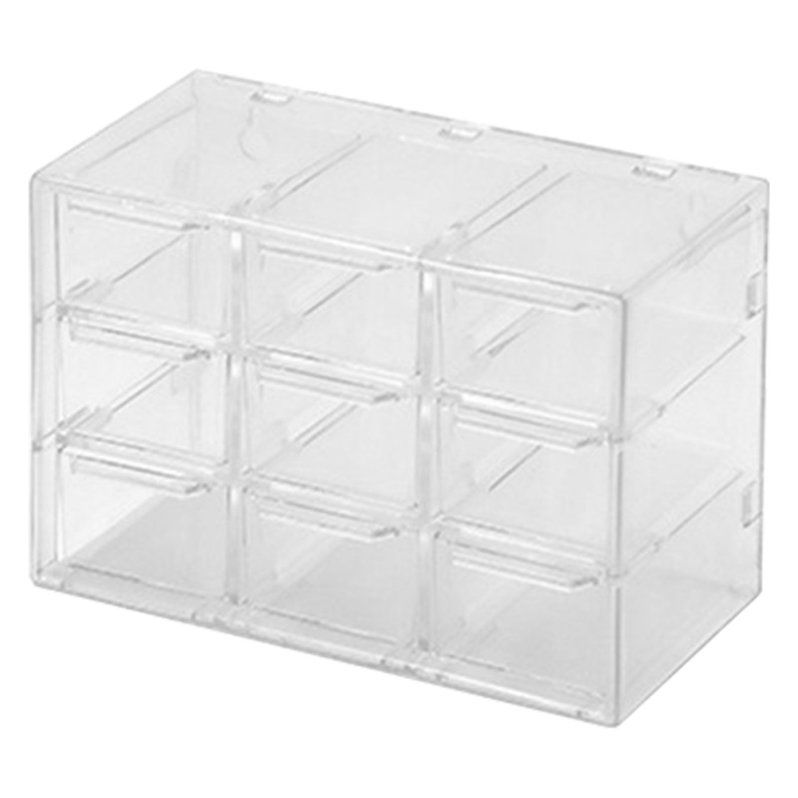 Grid Storage Box Dustproof Transparent Plastic Container Organizer for Jewelry