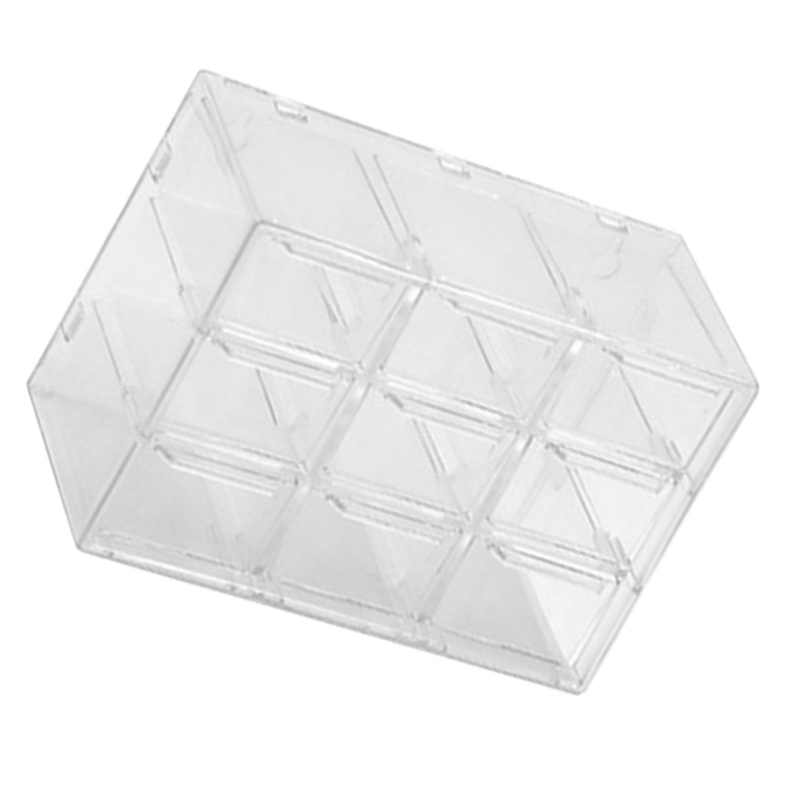 Grid Storage Box Dustproof Transparent Plastic Container Organizer for Jewelry view 10
