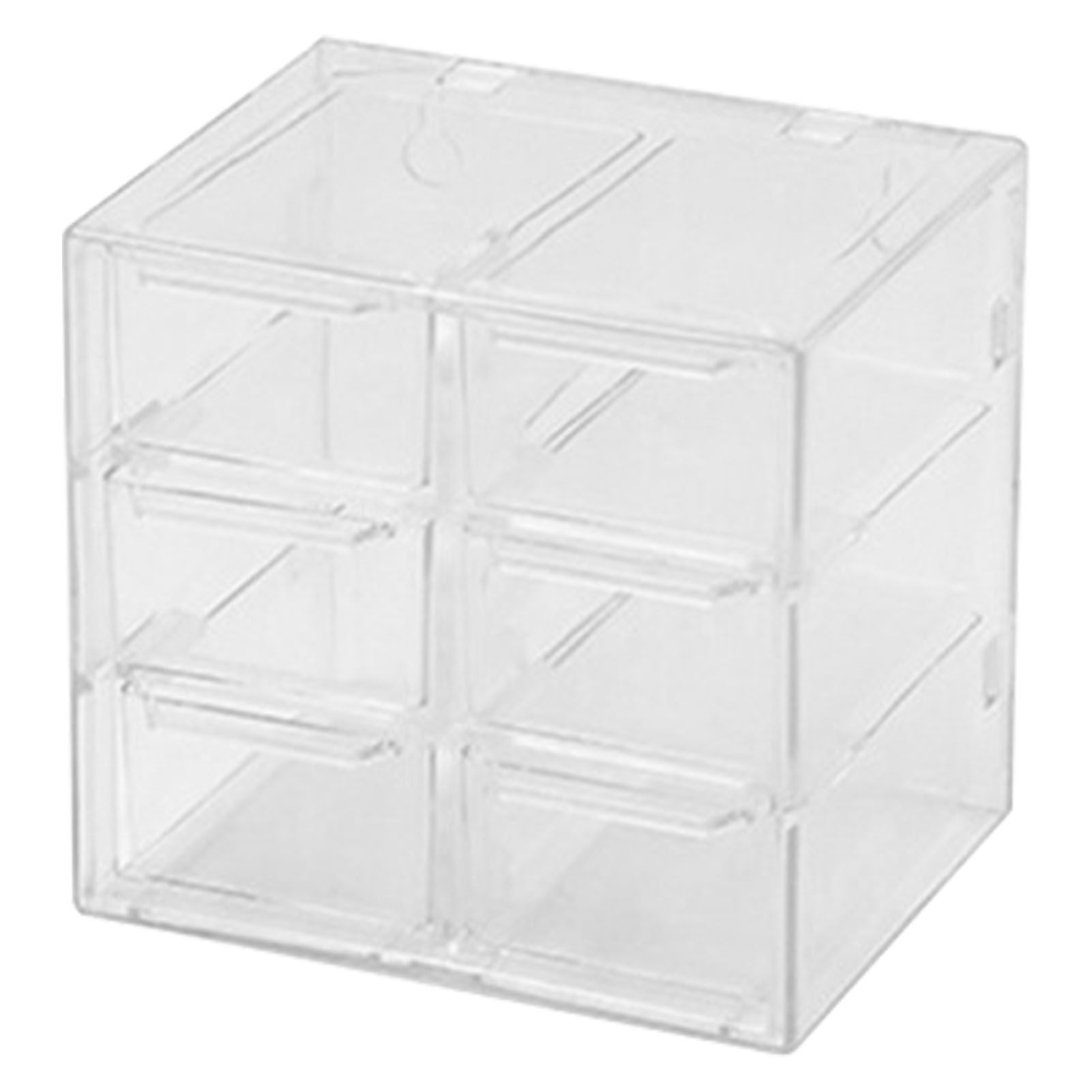 Grid Storage Box Dustproof Transparent Plastic Container Organizer for Jewelry