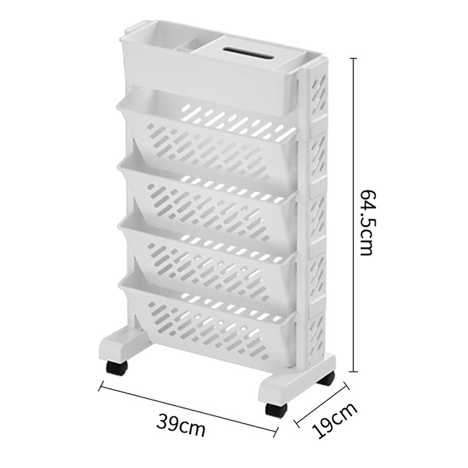 Movable Bookshelf Large Capacity Rotatable Removable Plastic Practical Rolling view 11