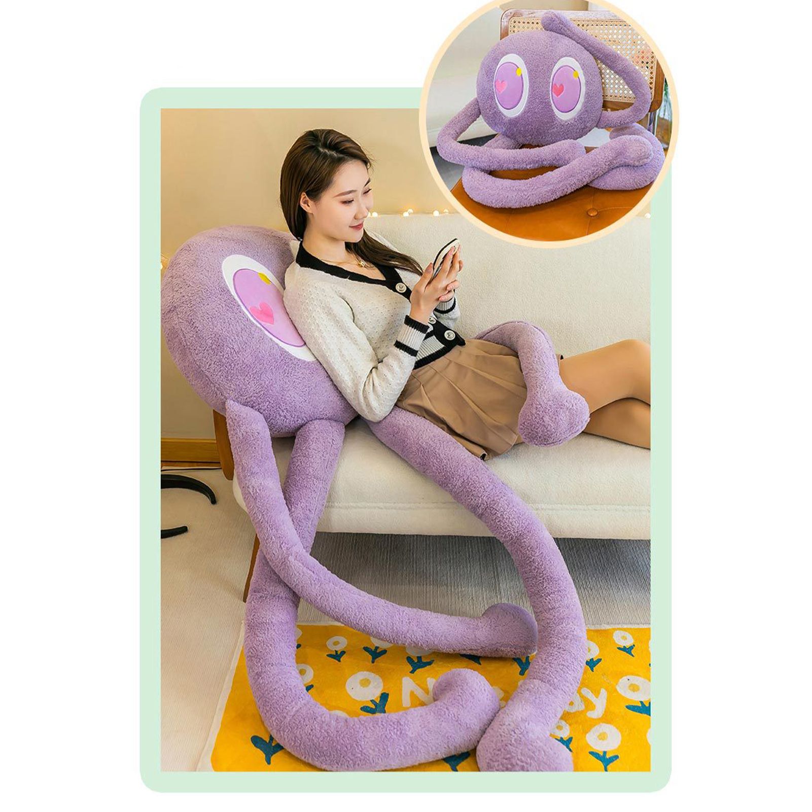 Plush Octopus Pillow Cute Shape Soft Comfortable Stuffed Octopus Doll Toy with view 6