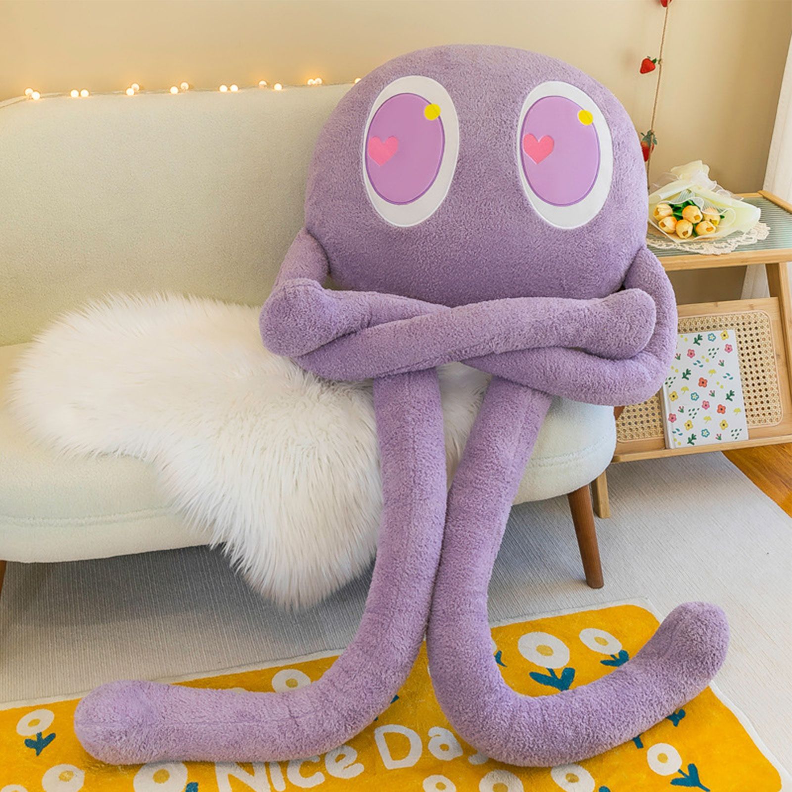 Plush Octopus Pillow Cute Shape Soft Comfortable Stuffed Octopus Doll Toy with view 7