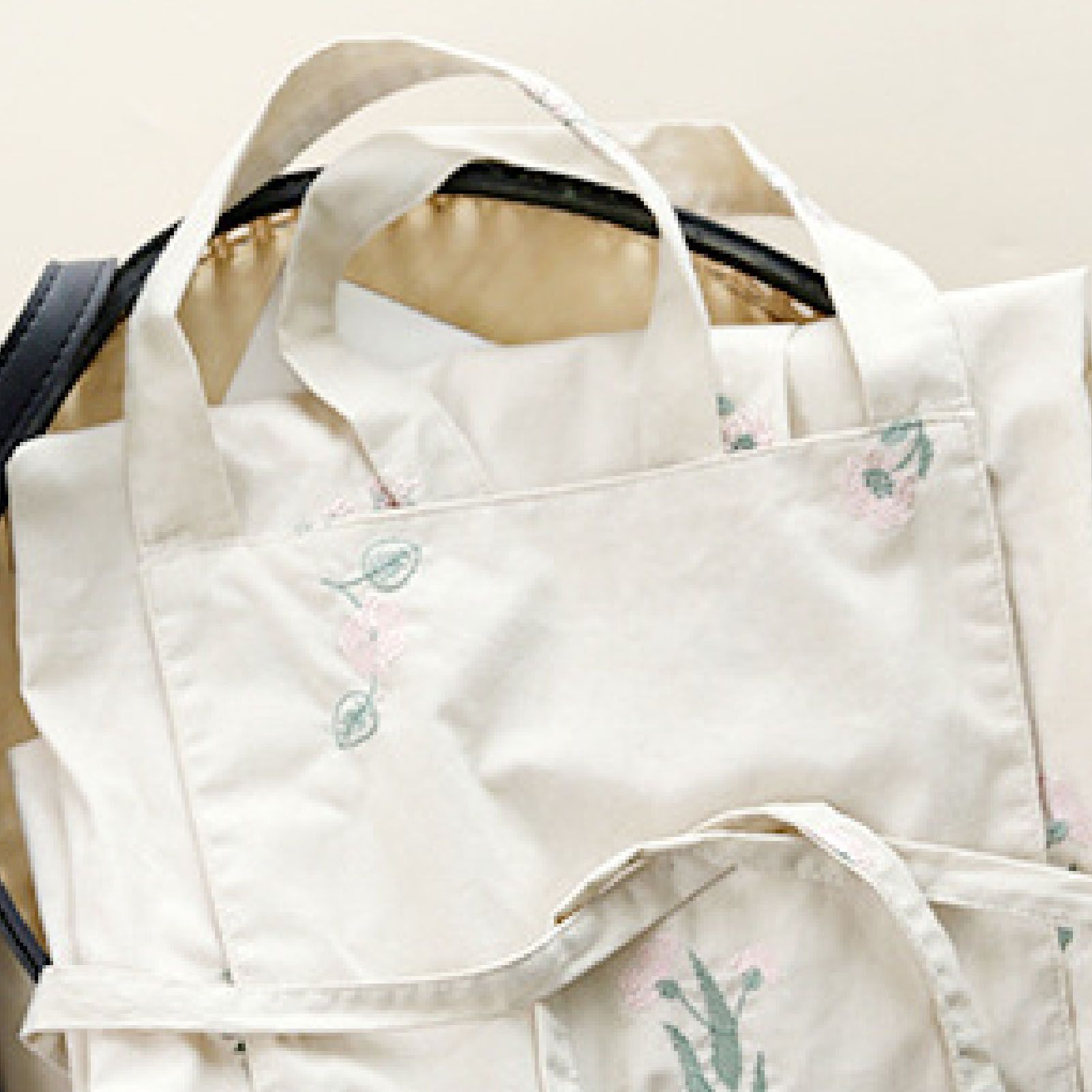 Cooking Apron Flower Embroidery Waterproof Wear Resistant Baking Apron for view 9