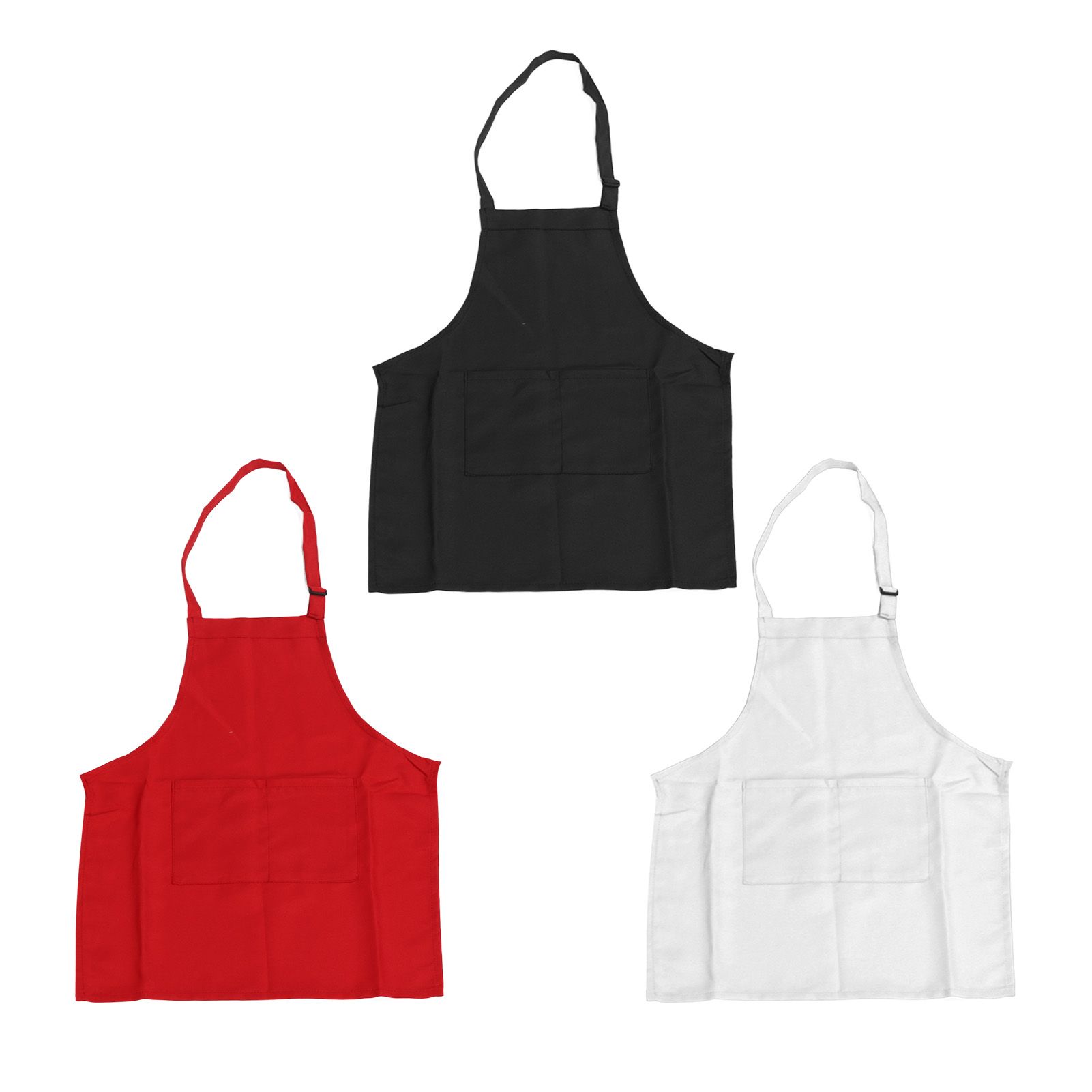 3Pcs Children Aprons Baking DIY Kids Aprons with Pockets for Boys Girls Aged